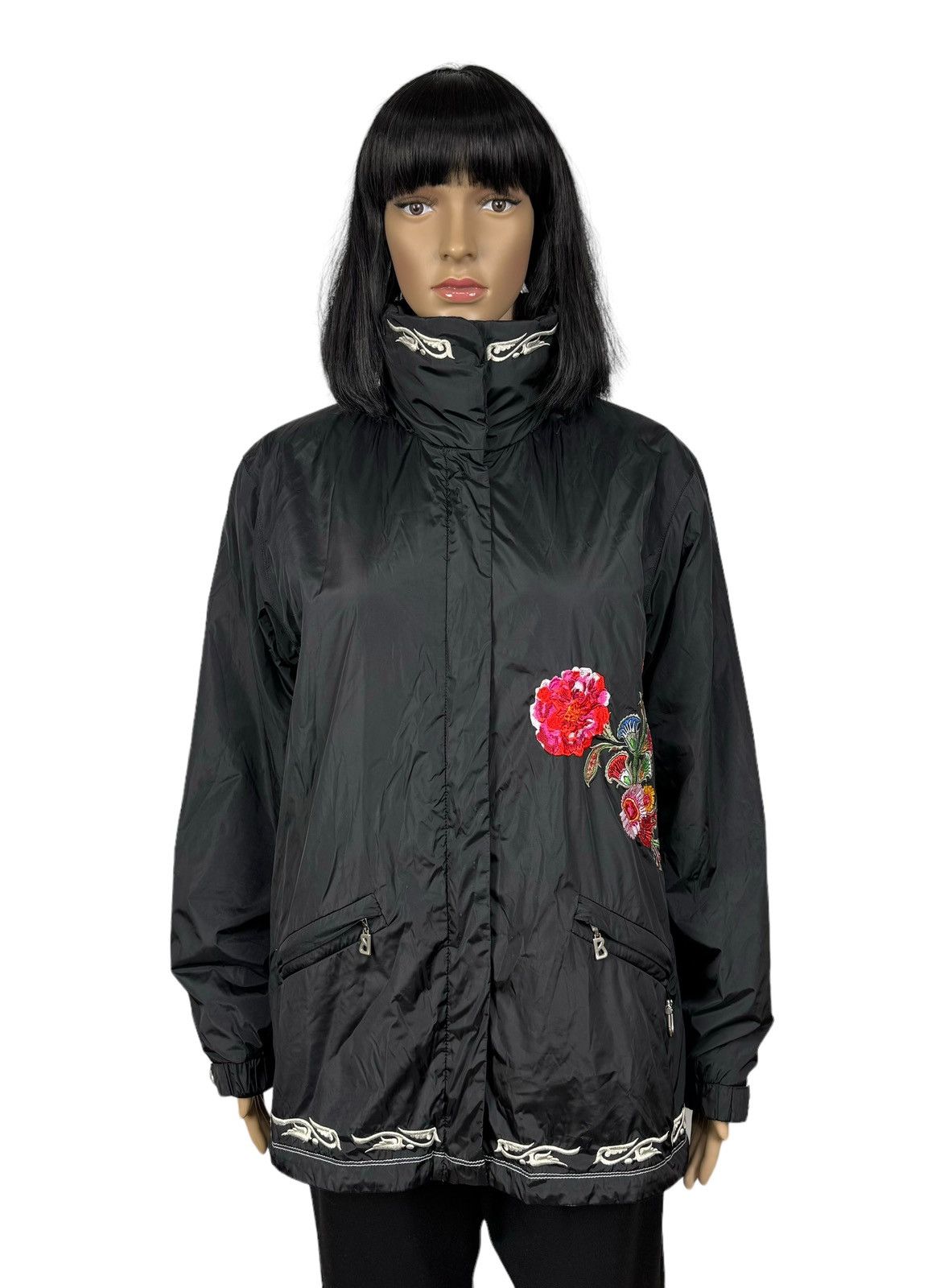 image of Bogner Ski Jacket Embroidered Flowers Size Us 6 in Black, Women's