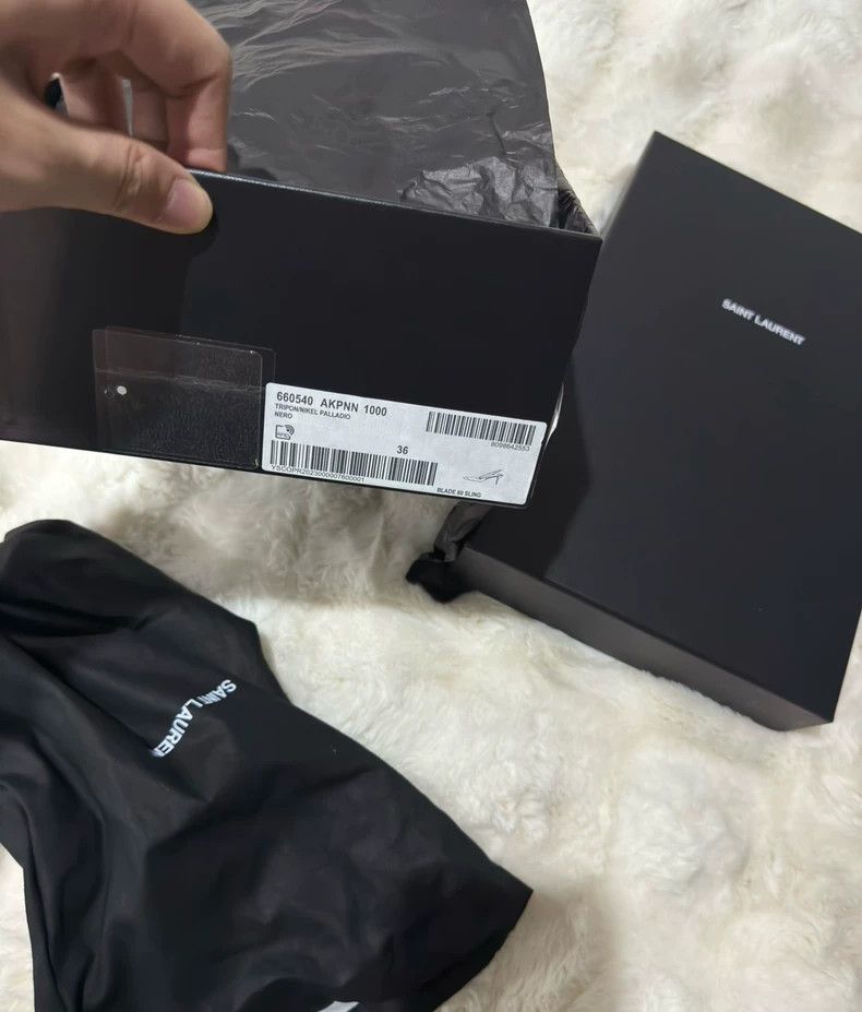 Saint Laurent Paris Saint Laurent Paris Black and silver High Heels 2505-Nextar Size US 5.5 / IT 35.5 - 7 Thumbnail