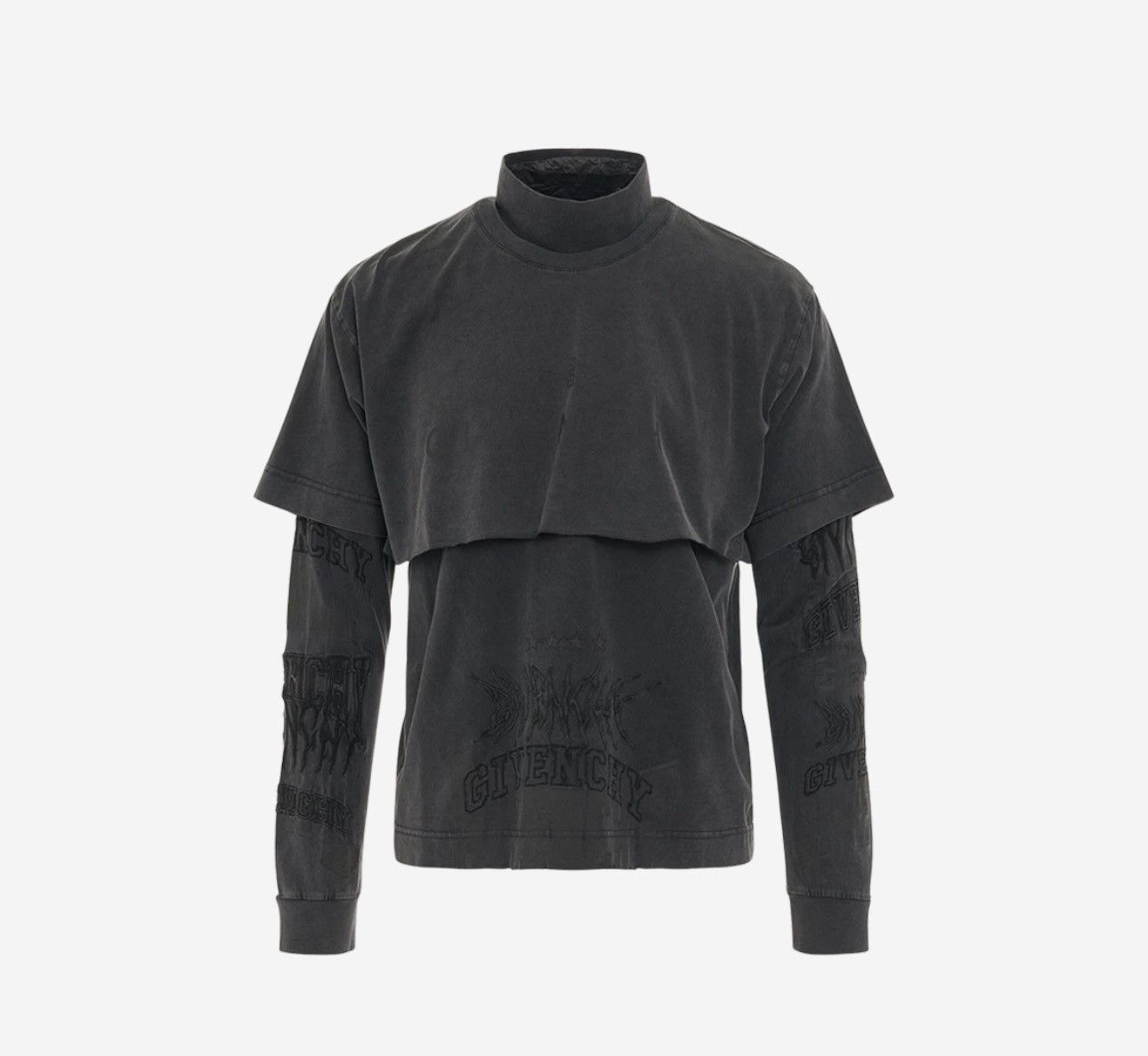 Givenchy Givenchy Layered Dyed Long Sleeves T-Shirt Size US M / EU 48-50 / 2 - 2 Thumbnail