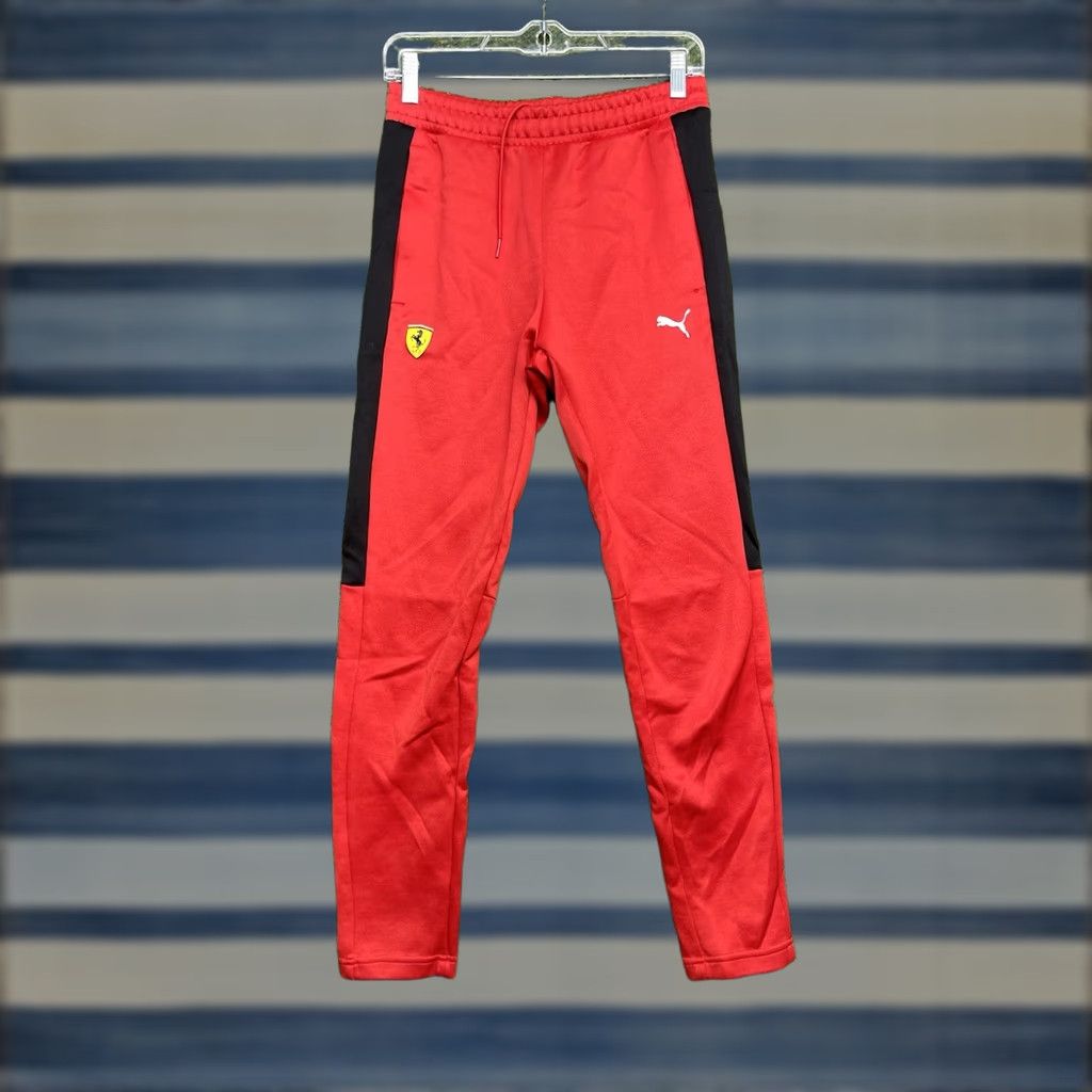 Puma PUMA Scuderia Ferrari SDS Sweatpants Mens Small Joggers Red Zip Pockets Lounge Regular Fit Sweatpants Mens Red Ferrari Logo Size US 29 - 1 Thumbnail