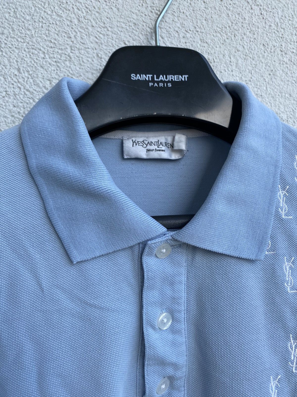 Yves Saint Laurent Monogram YSL Polo Blue YSL T-shirt YSL Shirt Size US XL / EU 56 / 4 - 14 Thumbnail