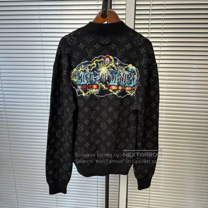 Louis Vuitton Louis Vuitton Knitted Jacket Thickened Zipper Dark Flower Size US XS / EU 42 / 0 - 5 Thumbnail