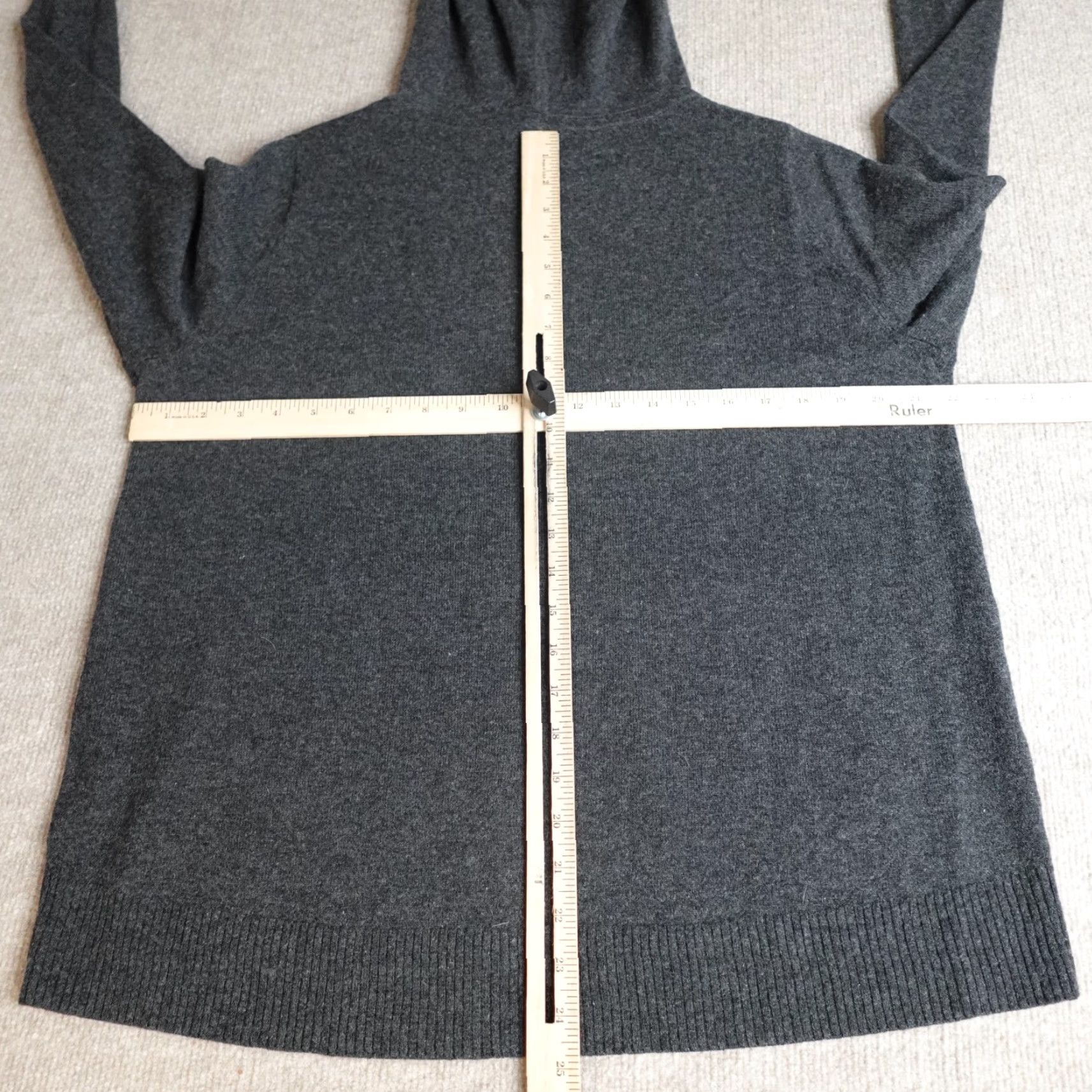 Vintage Summersalt Womens Sweater Medium Gray Merino Wool Cashmere Hoodie Pullover Knit Regular M Womens Mens? Size M / US 6-8 / IT 42-44 - 4 Thumbnail