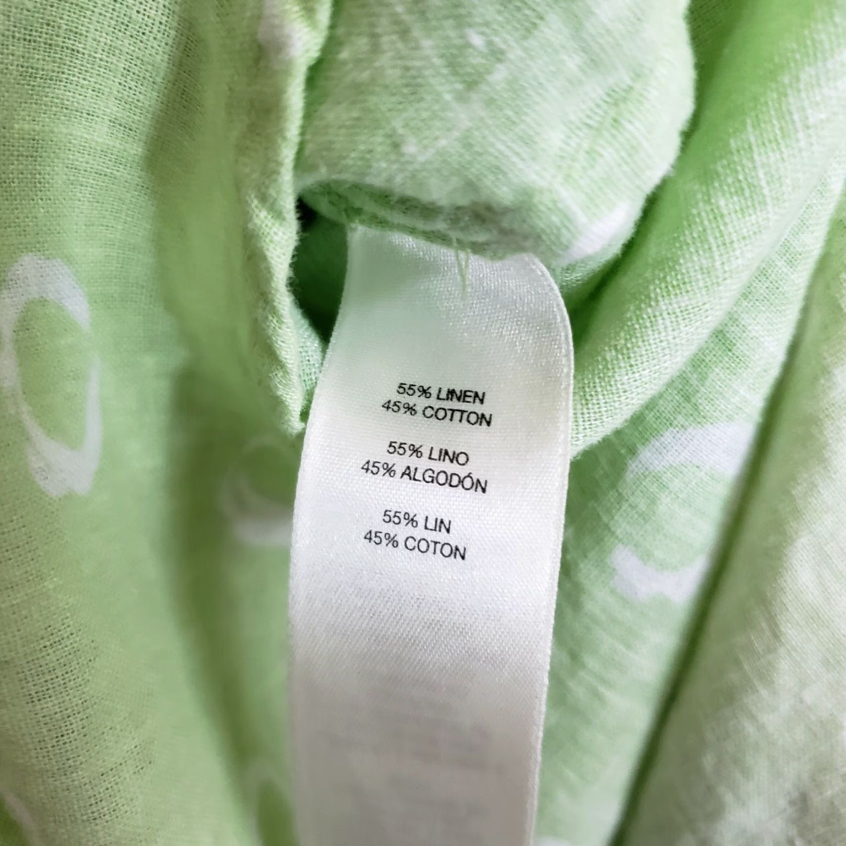 Vintage Chicos Women's Button Front Shirt Medium Green Linen Blend Long Sleeve Casual Vintage: No Size M / US 6-8 / IT 42-44 - 6 Thumbnail