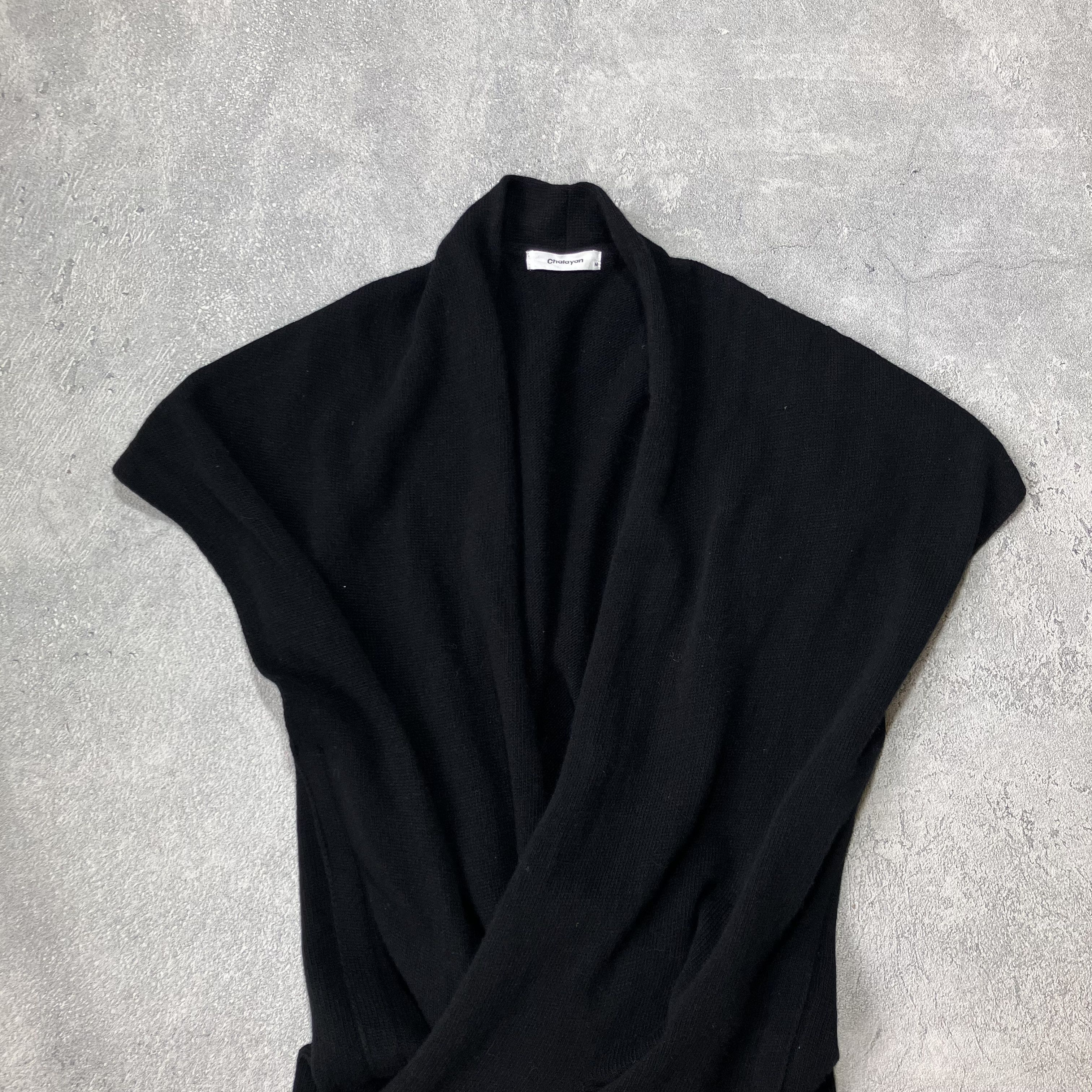 Hussein Chalayan Chalayan by Hussein Chalayan black merino wool long knit Size US M / EU 48-50 / 2 - 9 Thumbnail