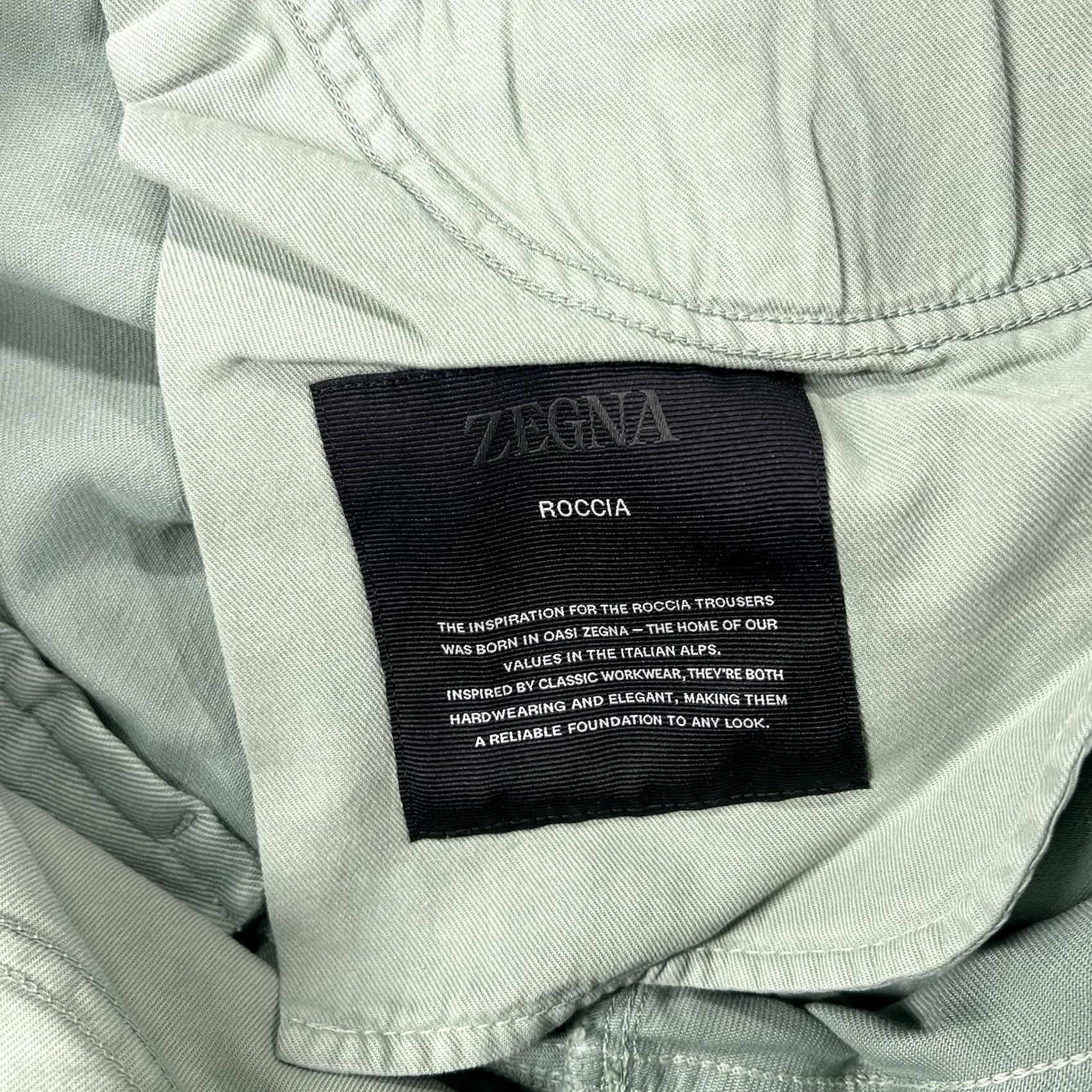 Z Zegna ZEGNA Roccia Jeans Mens 42x34 Green Stretch Cotton Straight Leg 5-Pocket Denim Size US 42 / EU 58 - 5 Thumbnail