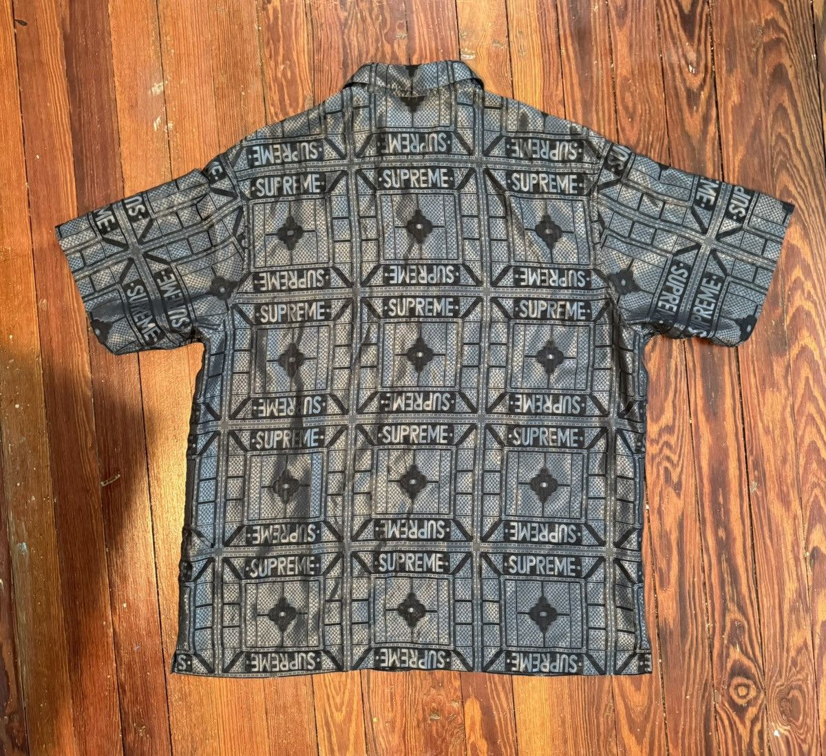 Supreme Supreme Tray Jacquard S/S Shirt Black | Grailed