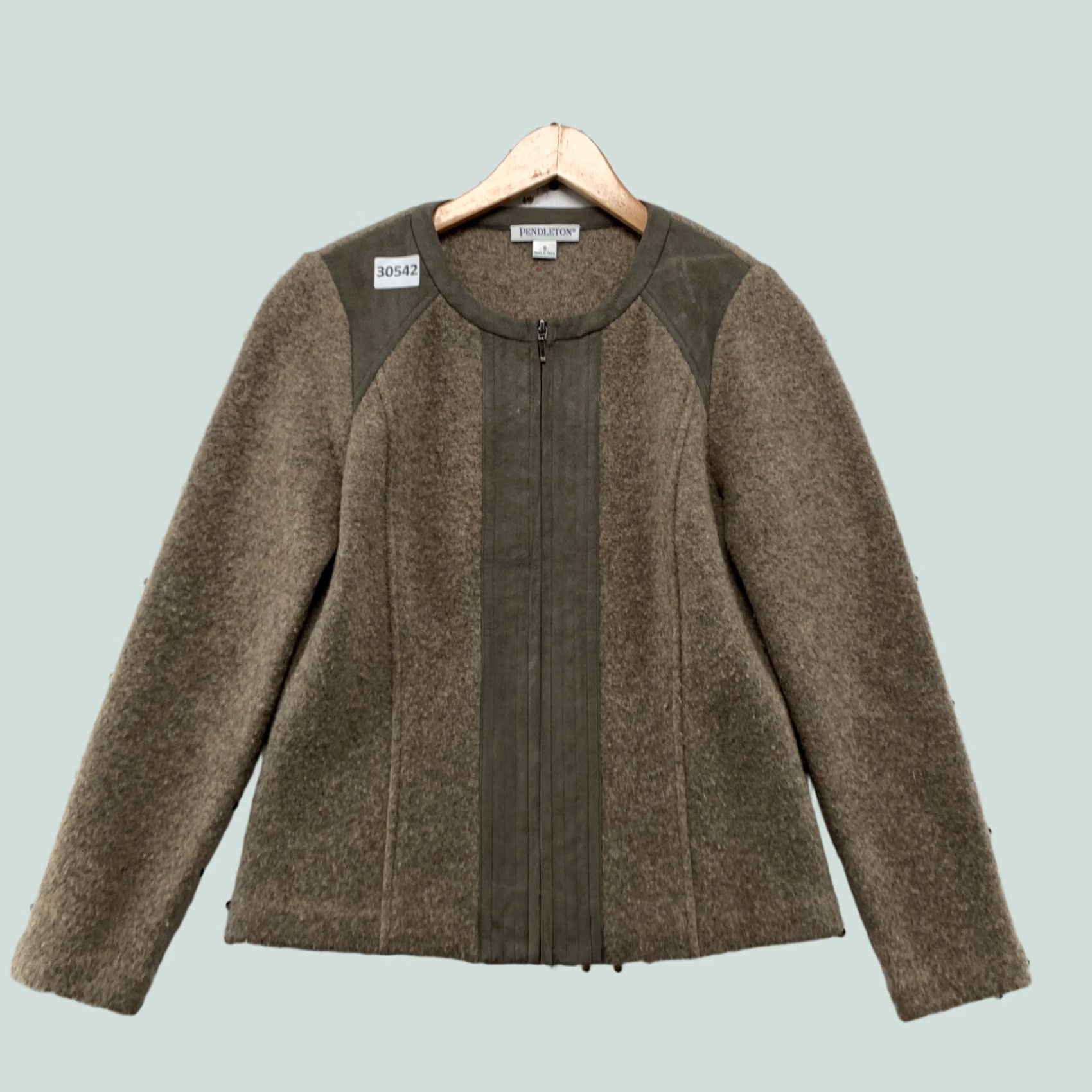 Pendleton Pendleton 100% Lambs Wool Cardigan Sweater Gray Womens Small Full Zip Cardigan Wool Adult Small Gray Pendleton Sleeve Long Sleeve Solid Pattern Womens Size S / US 4 / IT 40 - 1 Thumbnail