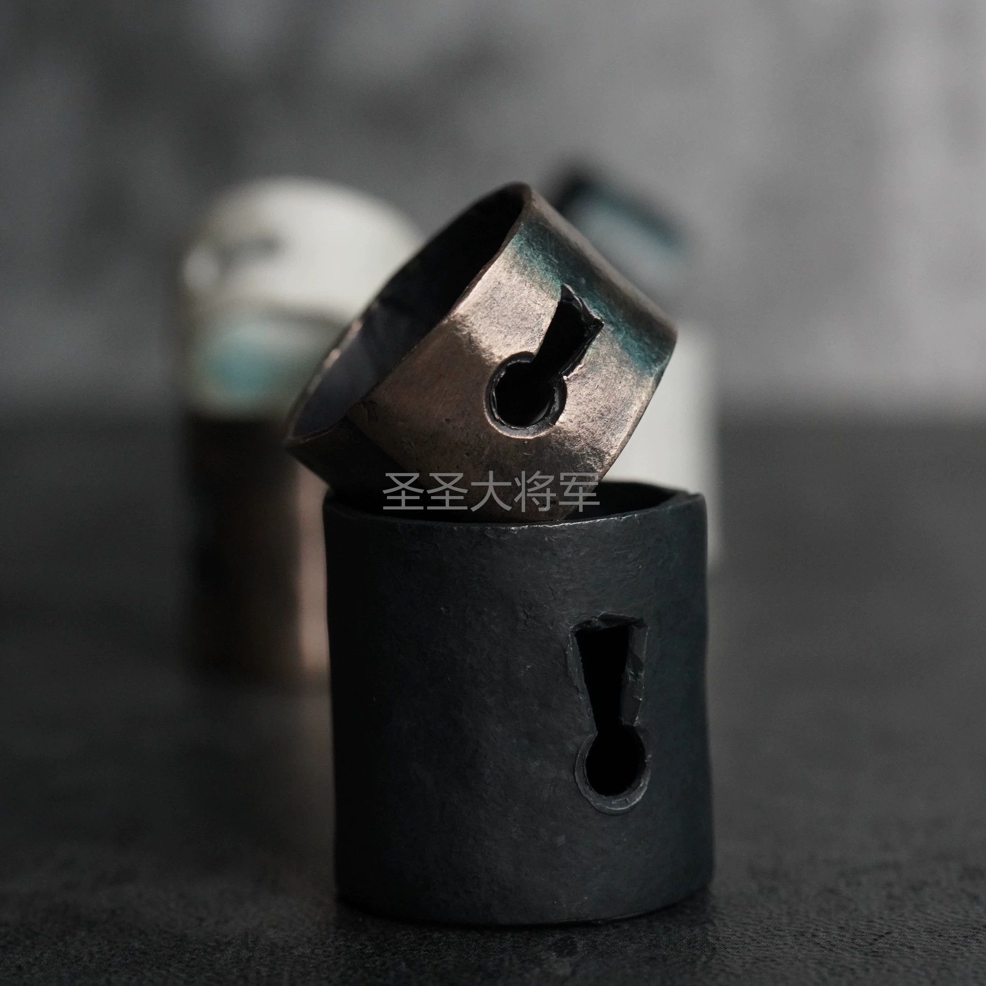 DETAJ Detaj Uma Wang x Lock Hole Silver Ring Size ONE SIZE - 4 Thumbnail
