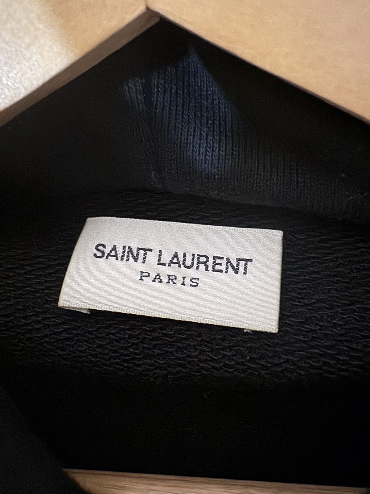 Saint Laurent Paris Saint Laurent Black Logo Hoodie Size US M / EU 48-50 / 2 - 5 Thumbnail
