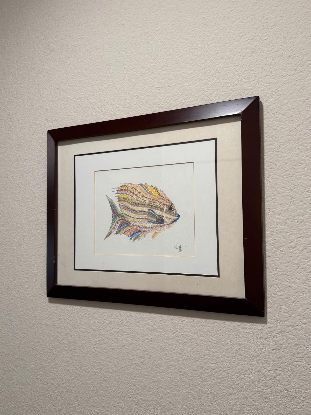 Other Scott Wright La Jolla Artist Framed Lionfish Watercolor Artw Size ONE SIZE - 5 Thumbnail