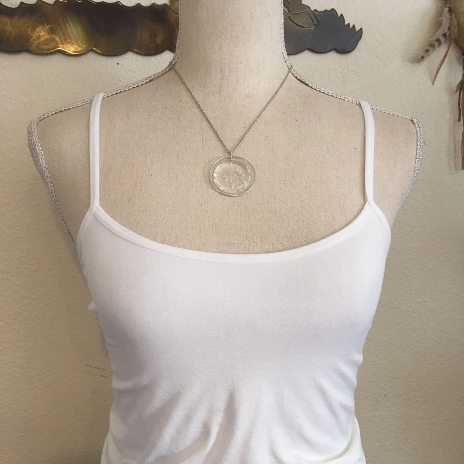 Vintage Vintage 70s Hallmark Cards etched glass necklace Size ONE SIZE - 3 Thumbnail
