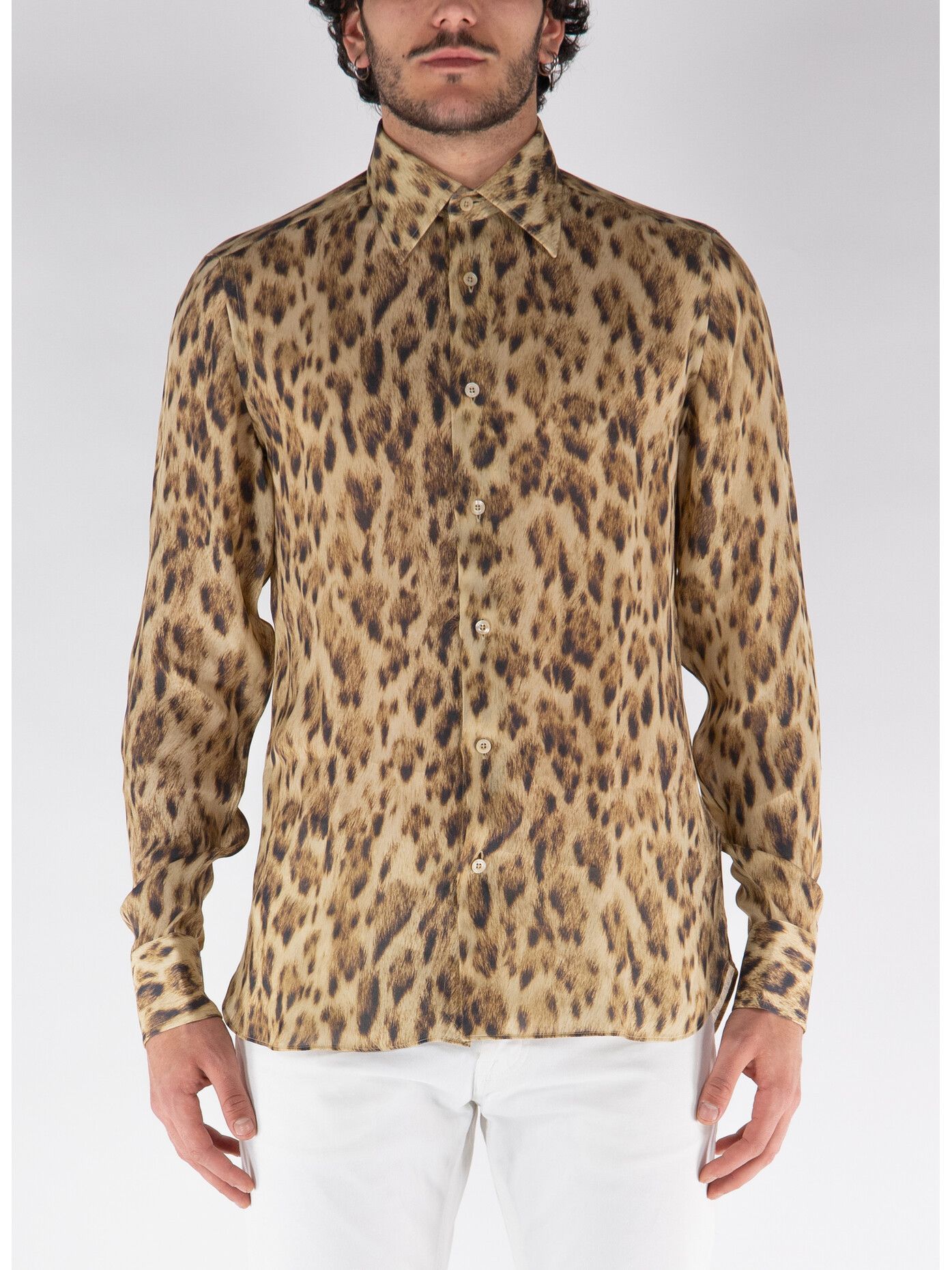 Tom Ford o1loc1c1025 HSC001 Shirt in Brown/Black Size US S / EU 44-46 / 1 - 1 Thumbnail
