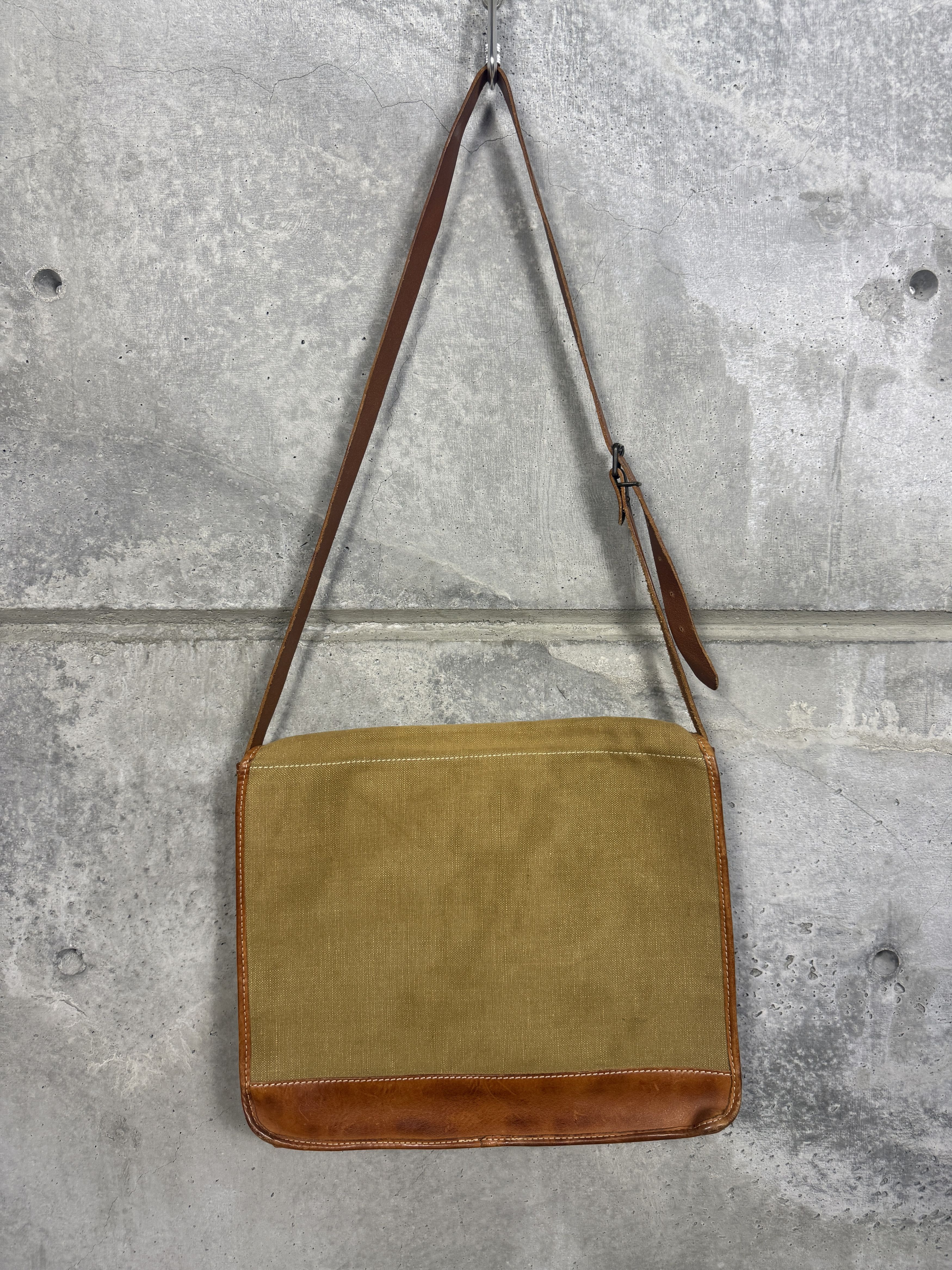 RRL Ralph Lauren RRL Ralph Lauren Canvas Leather Messenger Bag double rl Size ONE SIZE - 3 Thumbnail