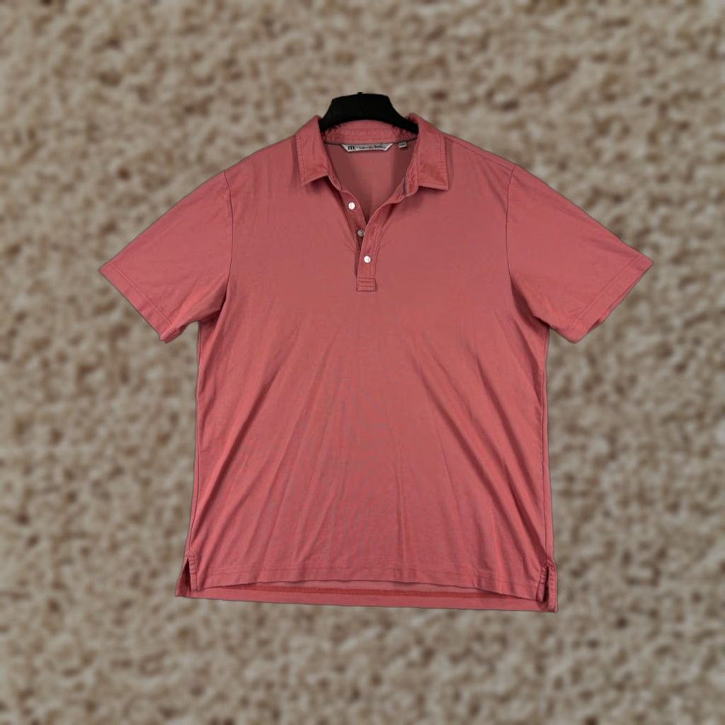 TravisMathew Travis Mathew Polo Shirt Men XL Red Cotton Blend Short Sleeve Golf Polo Size US XL / EU 56 / 4 - 1 Thumbnail
