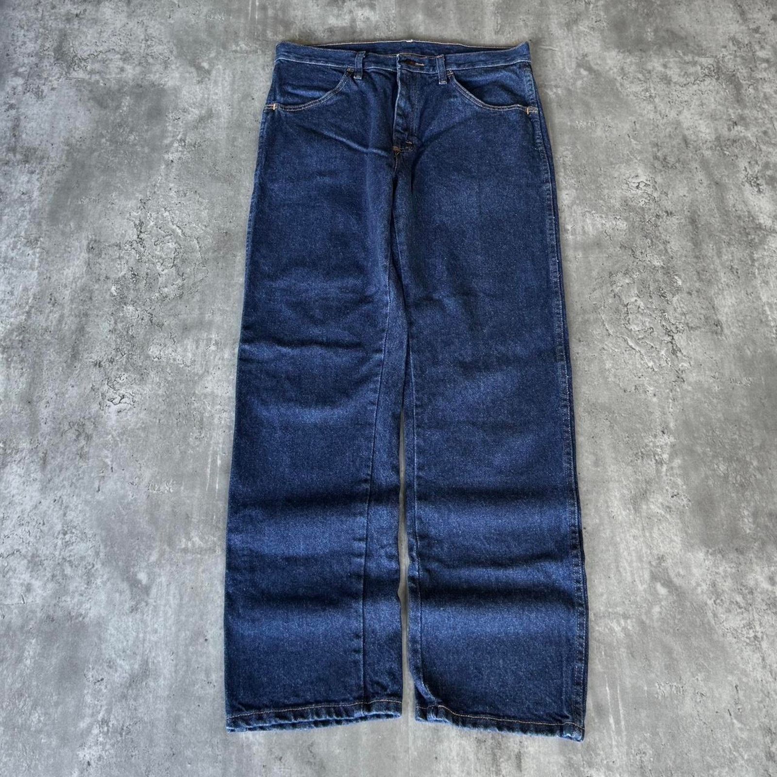 Levi's × Rustler × Vintage Vintage Y2K Levi’s Style Baggy Grunge Opium Dark Wash Jeans Size US 33 - 1 Thumbnail