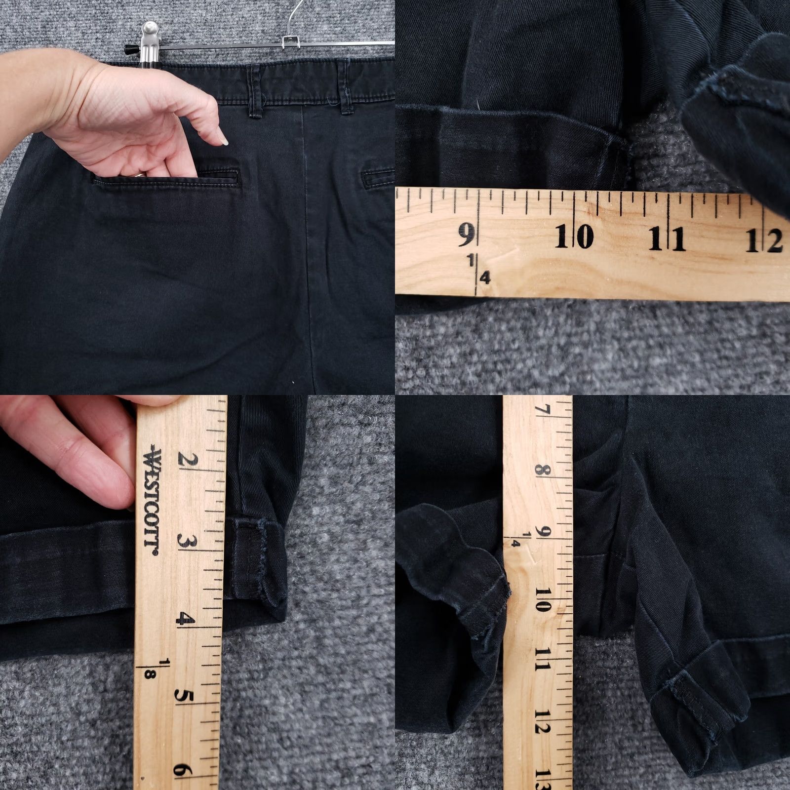 Gap Gap Khakis Shorts Womens 8 Blue Chino Mid-Rise Flat Front Cuffed Summer Casual Size 30" / US 8 / IT 44 - 8 Thumbnail