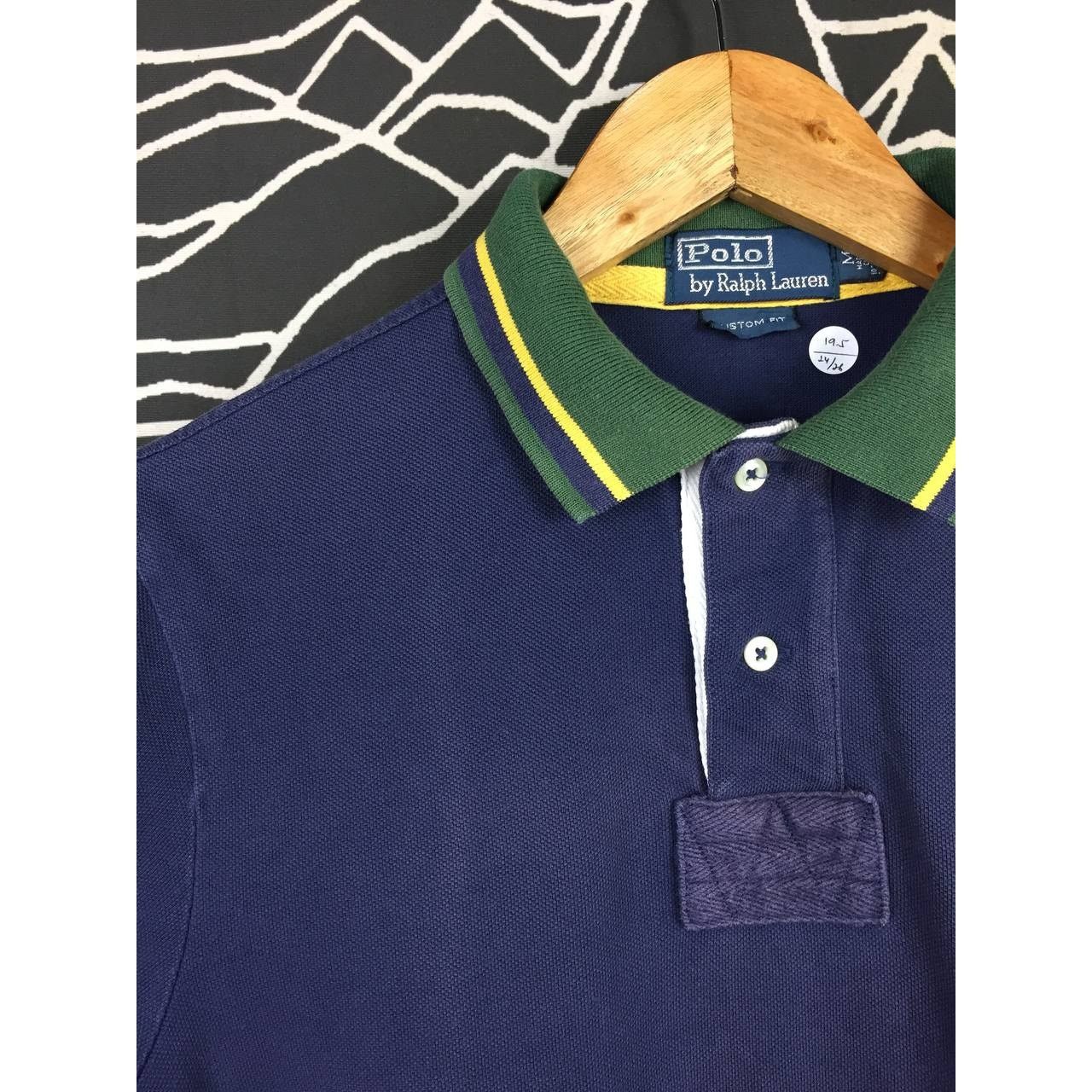 Polo Ralph Lauren Vtg Polo Ralph Lauren Big Logo Custom Fit Polo Tee Size US M / EU 48-50 / 2 - 4 Thumbnail