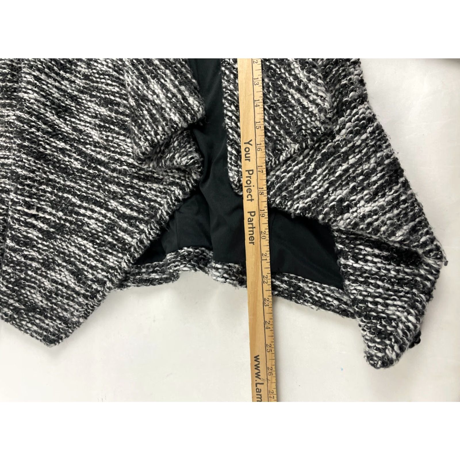 H&M H&M Jacket Women's Size Small Black White Heather Open Long Sleeve Jacket Womens Size S / US 4 / IT 40 - 6 Thumbnail