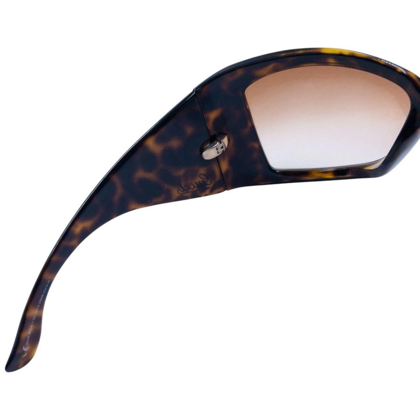 Gucci Vintage Gucci Oversized Tortoise Shell Sunglasses Size ONE SIZE - 6 Thumbnail
