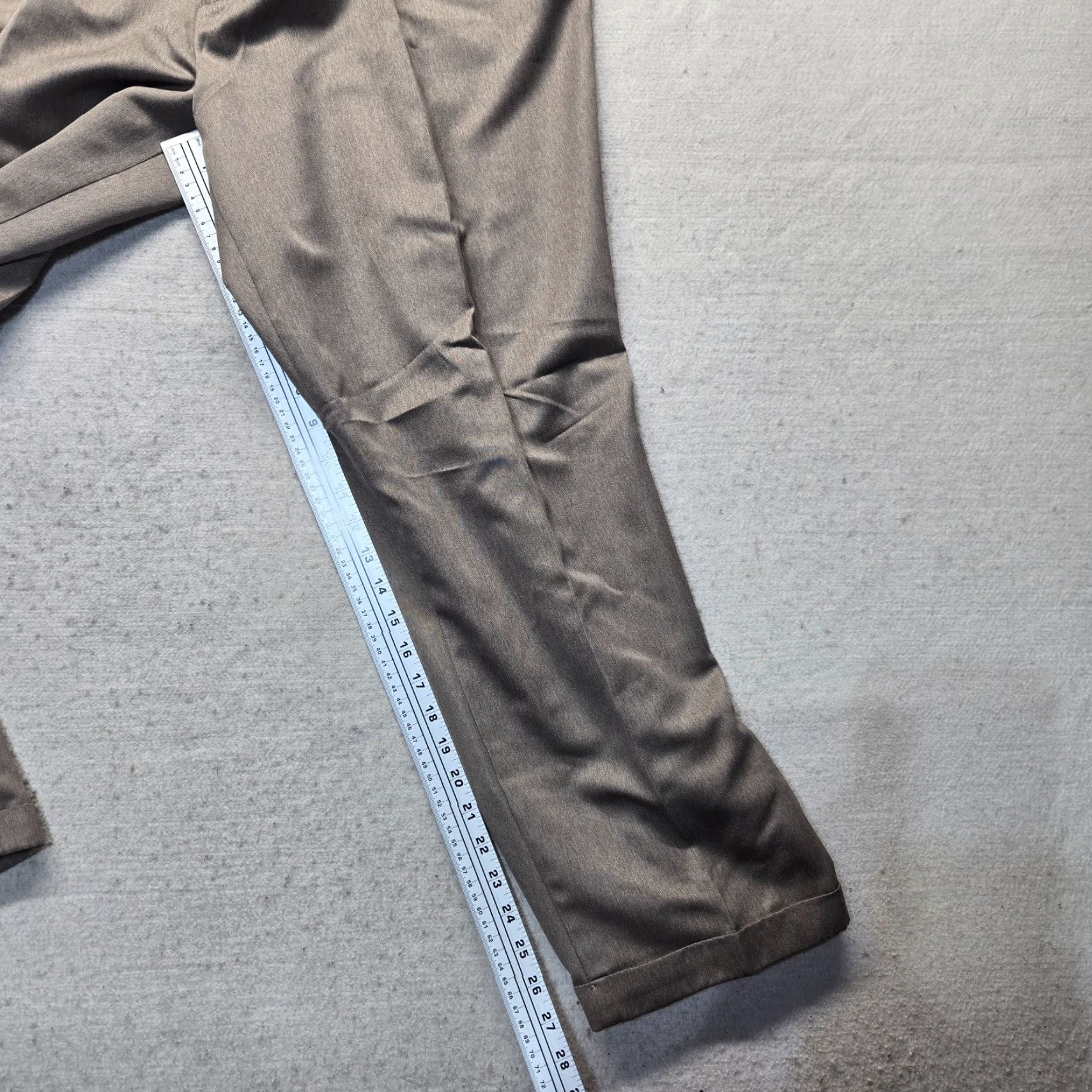 George George Pants Adult Men Solid Gray Chino Dress 38 x 30 Cotton Size US 38 / EU 54 - 6 Thumbnail