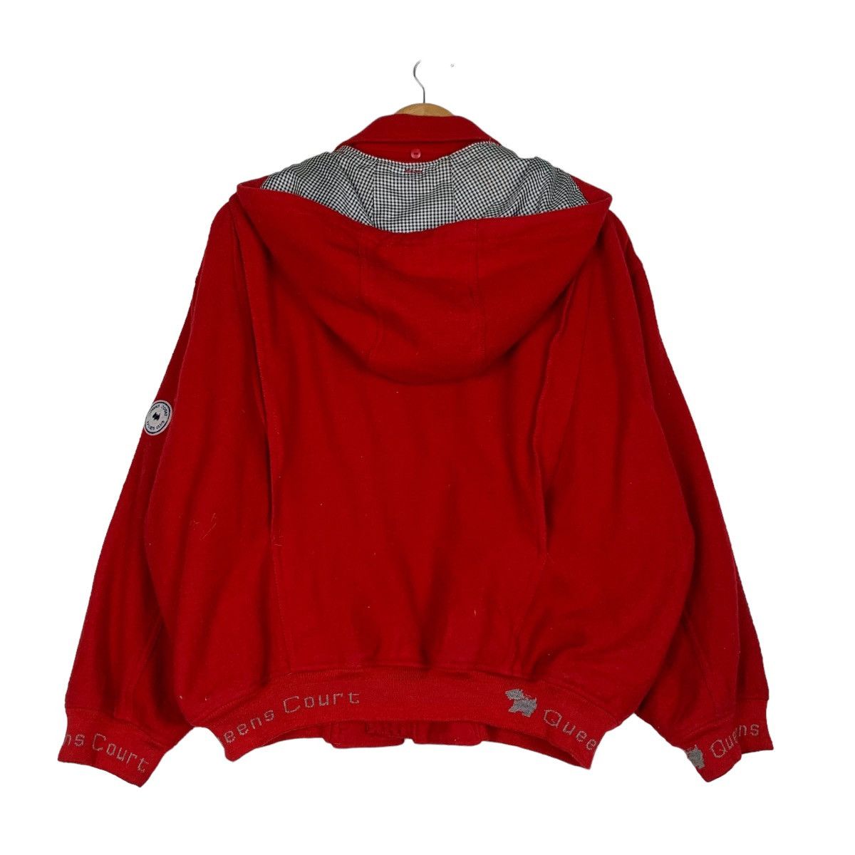 Japanese Brand QUEENS COURT Red Wool Bomber Jacket #0939-C42 Size US M / EU 48-50 / 2 - 7 Thumbnail