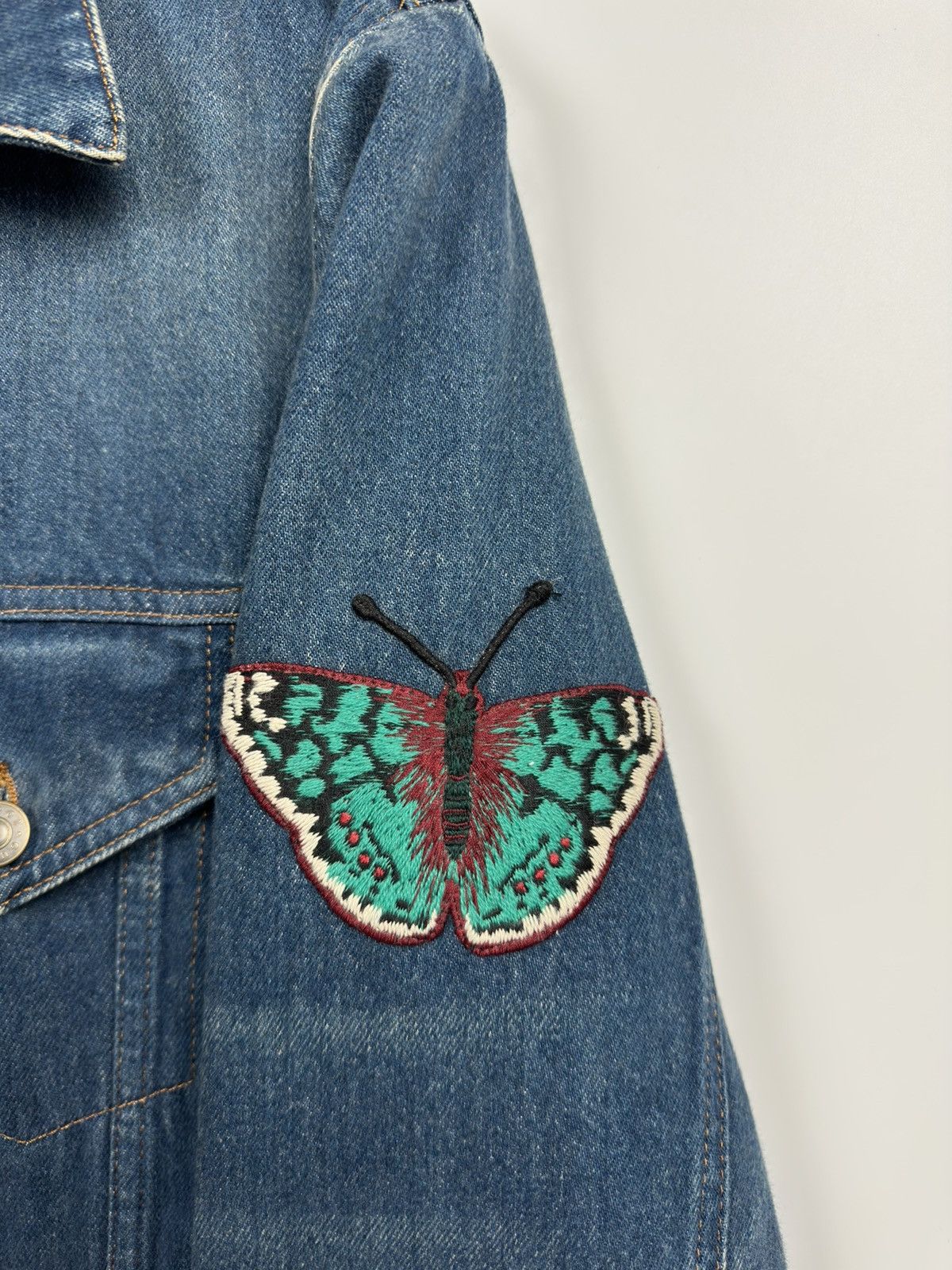 Gucci Gucci L'Aveugle Par Amour Tiger Embroidered Denim Jacket Size US M / EU 48-50 / 2 - 8 Thumbnail