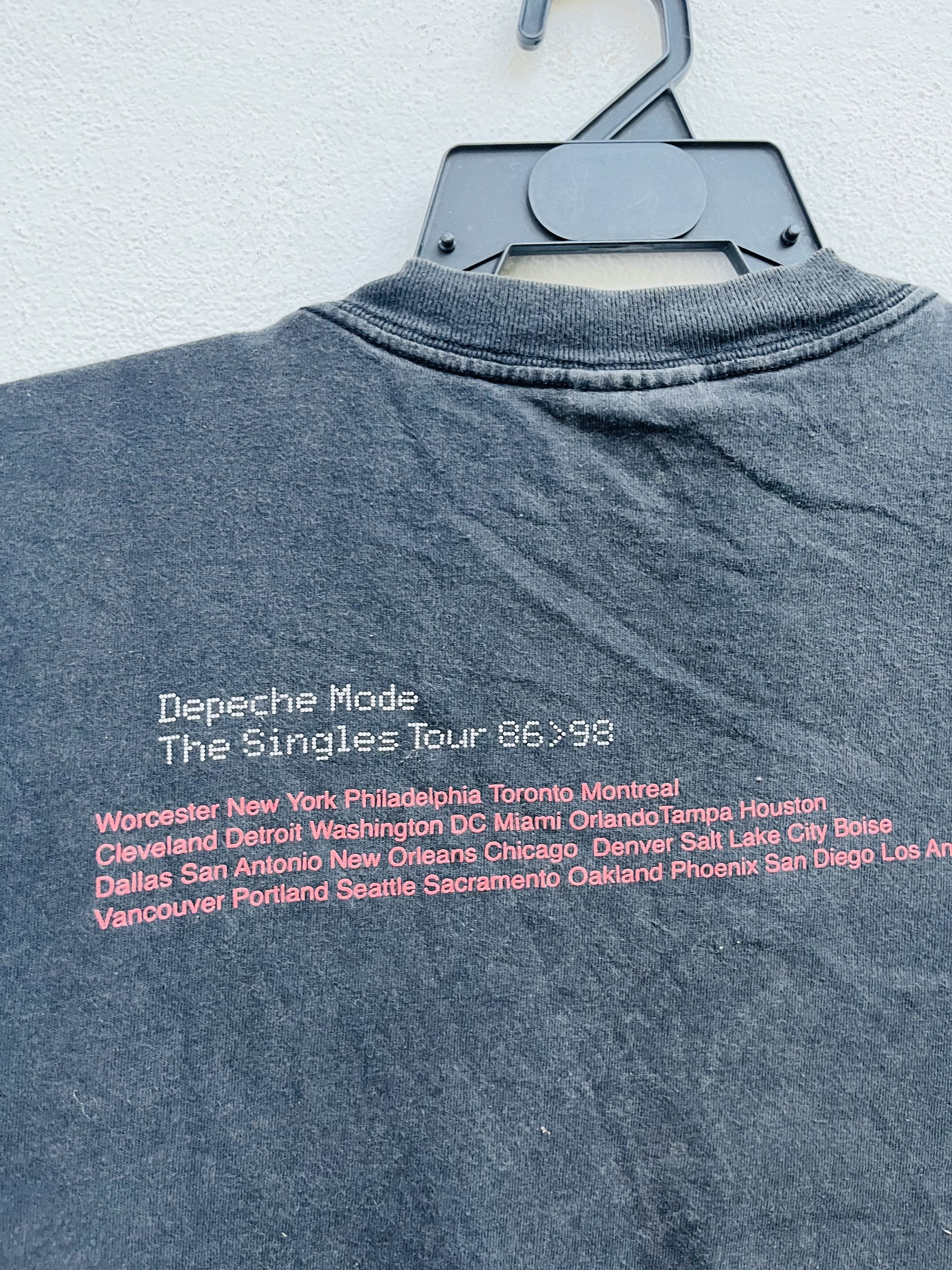 Band Tees × Vintage Vintage 90s Depeche Mode The Single Tour 86-98 Shirt Size US XL / EU 56 / 4 - 9 Thumbnail