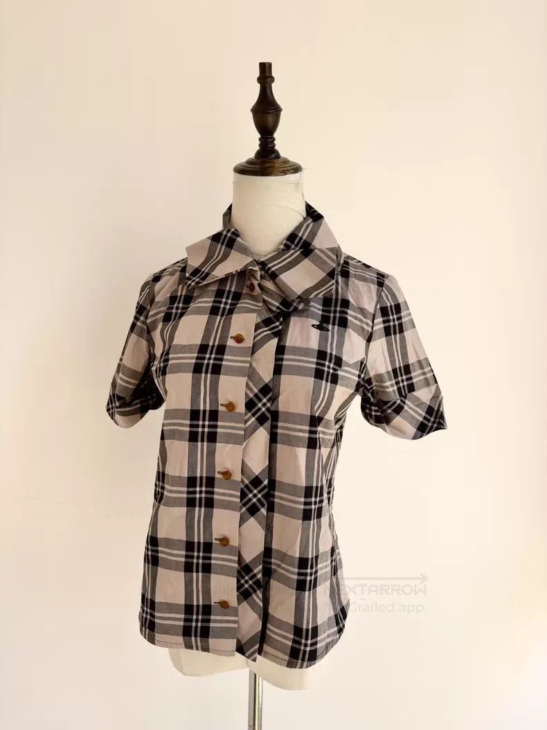 Vivienne Westwood Vivienne Westwood Vintage Irregular Small Tie Beige Plaid Size M / US 6-8 / IT 42-44 - 2 Thumbnail