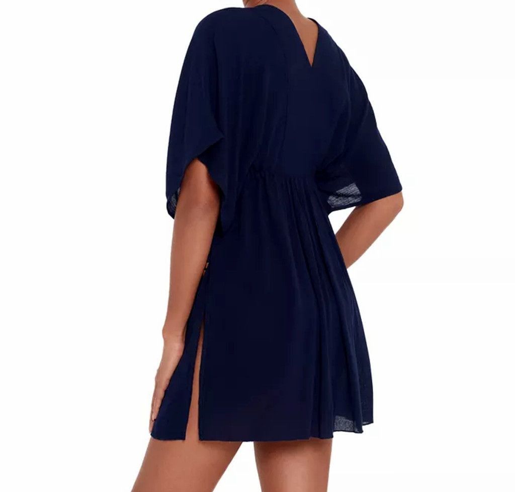 Ralph Lauren Lauren by Ralph Lauren Crinkle Rayon Tunic Black Size M Size M / US 6-8 / IT 42-44 - 2 Thumbnail