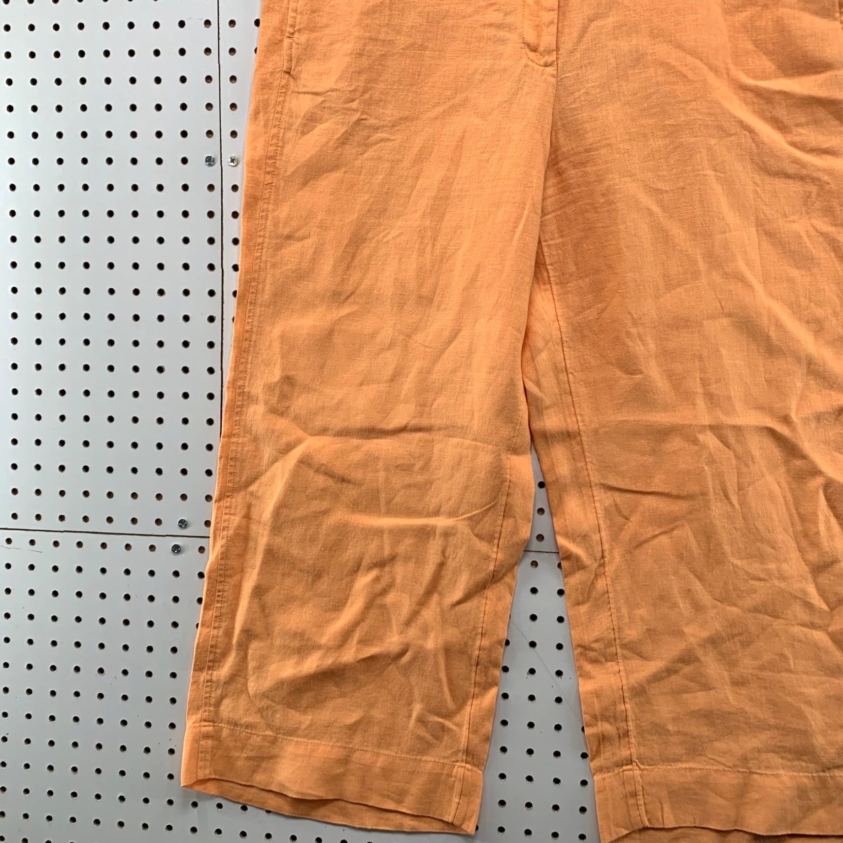 J. Jill J. Jill 100% Linen Cropped Pants Womens Large Orange Wide-Leg Casual Shirt Pants Womens Large Orange Linen Cropped Wide-Leg Size 36" / US 14 / IT 50 - 5 Thumbnail