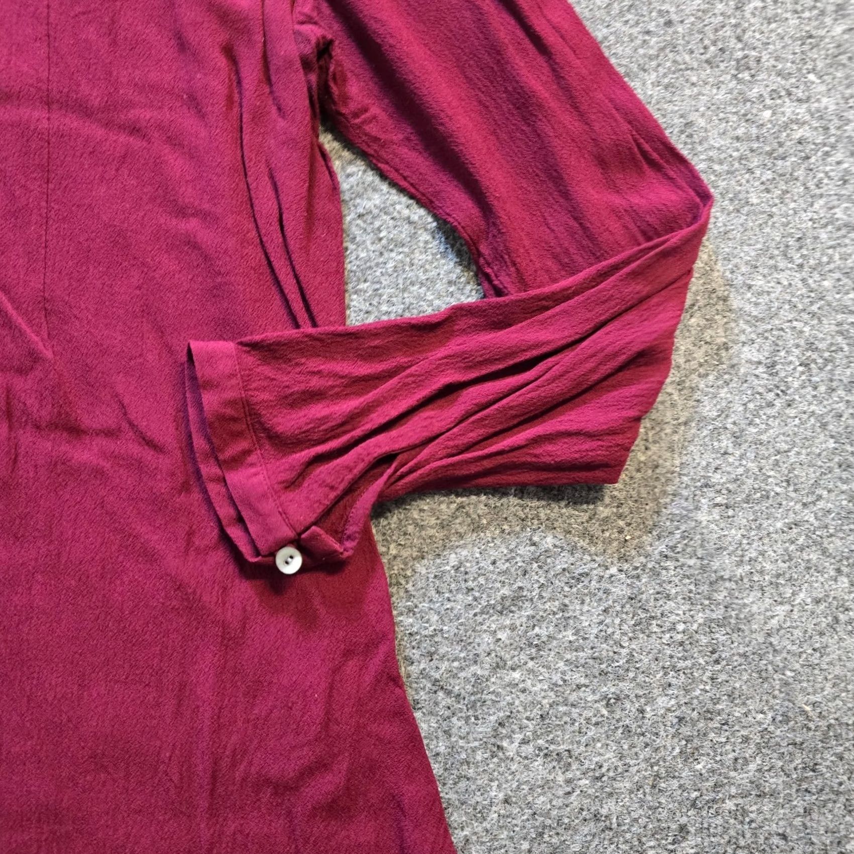 J. Jill J. Jill Blouse Shirt Women Medium Red Button Up Tunic Long Sleeve Lightweight Casual Size M / US 6-8 / IT 42-44 - 4 Thumbnail