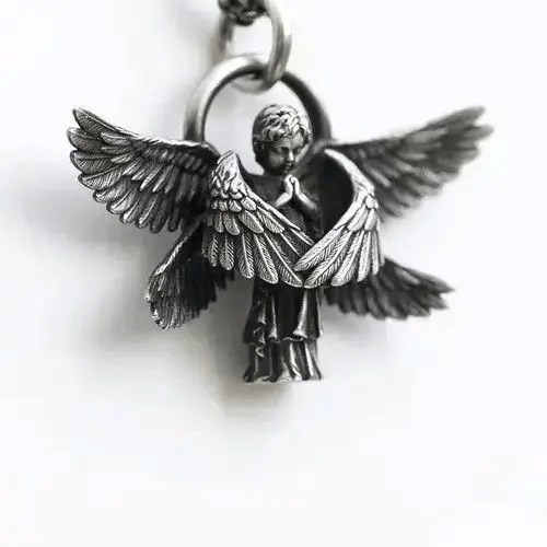 Vintage Prayer Angel Pendant Necklace Size ONE SIZE - 2 Thumbnail