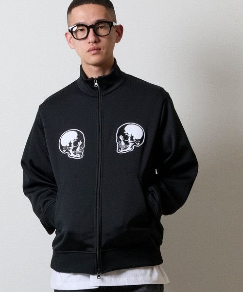 Number (N)ine NUMBER (N)INE 2P SKULL WAPPEN JERSEY STAND TRACK JACKET 3 Size US L / EU 52-54 / 3 - 7 Thumbnail