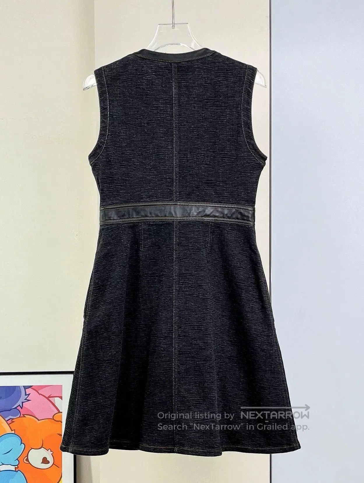 Louis Vuitton Louis Vuitton Black Gray Zip Denim Dress. Size XS / US 0-2 / IT 36-38 - 3 Thumbnail