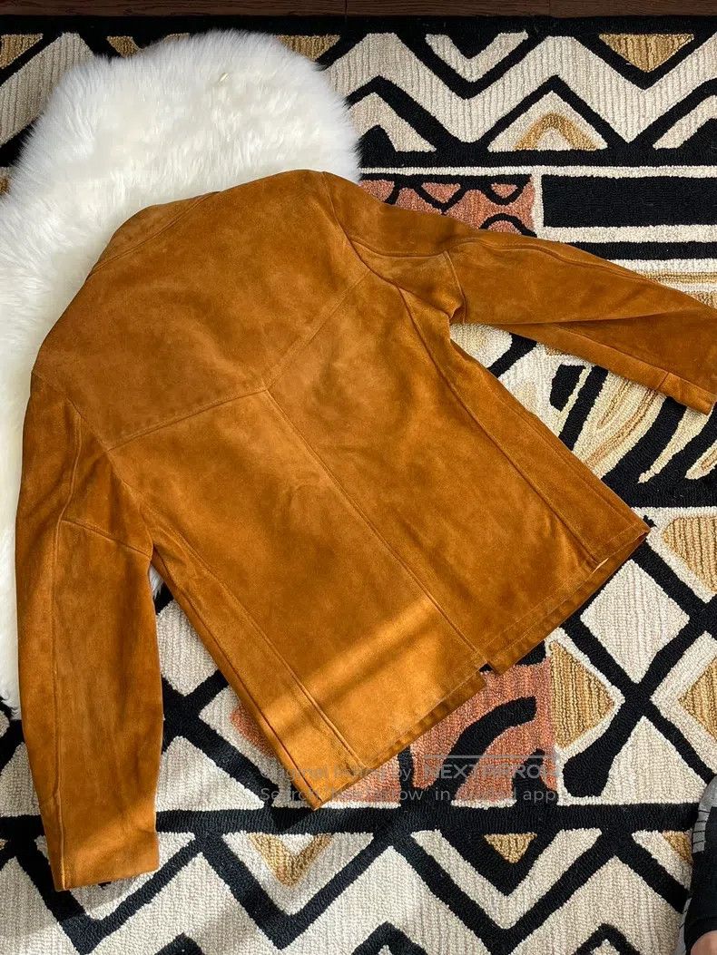 Schott Schott Farmer pumpkin-colored suede suit jacket Size US XXL / EU 58 / 5 - 4 Thumbnail