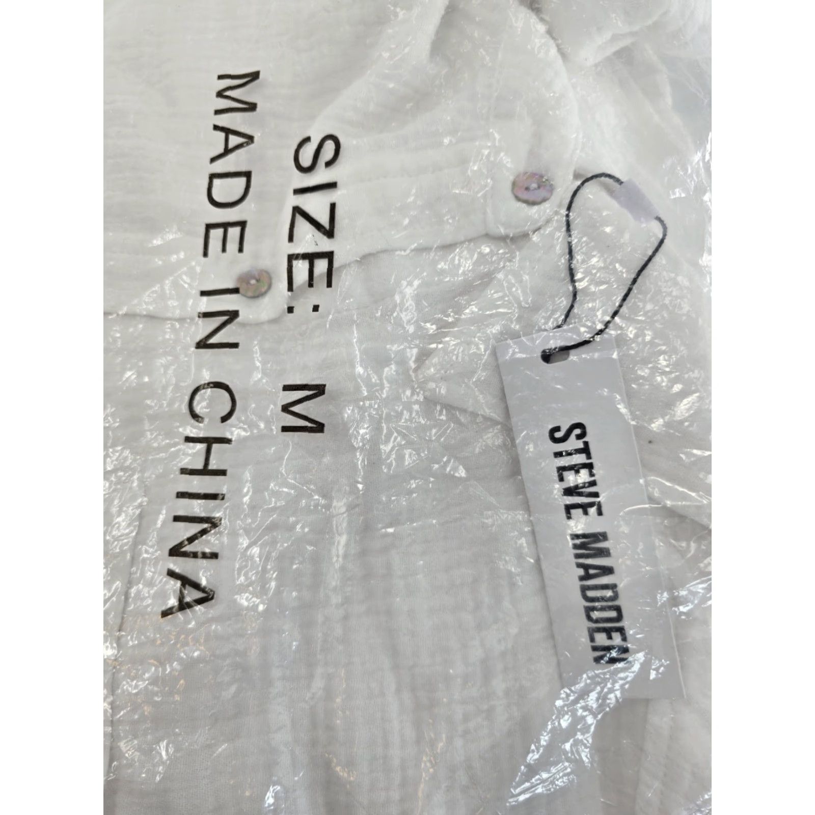 Steve Madden Steve Madden Blouse - Shirt - Women - M - White - Collared Neck, Buttons - New With Tags Blanca Top Size M / US 6-8 / IT 42-44 - 5 Thumbnail