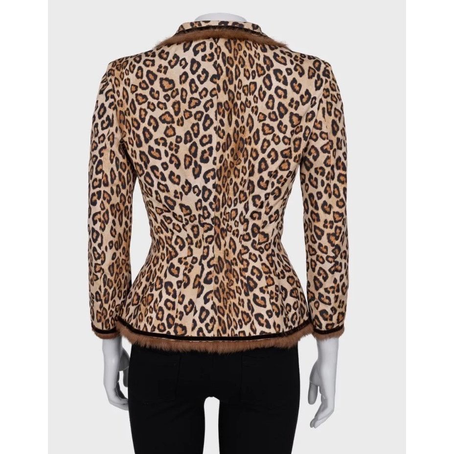 Alexander McQueen Alexander McQueen Cropped Animal Print Jacket IT 42 M Size M / US 6-8 / IT 42-44 - 4 Thumbnail