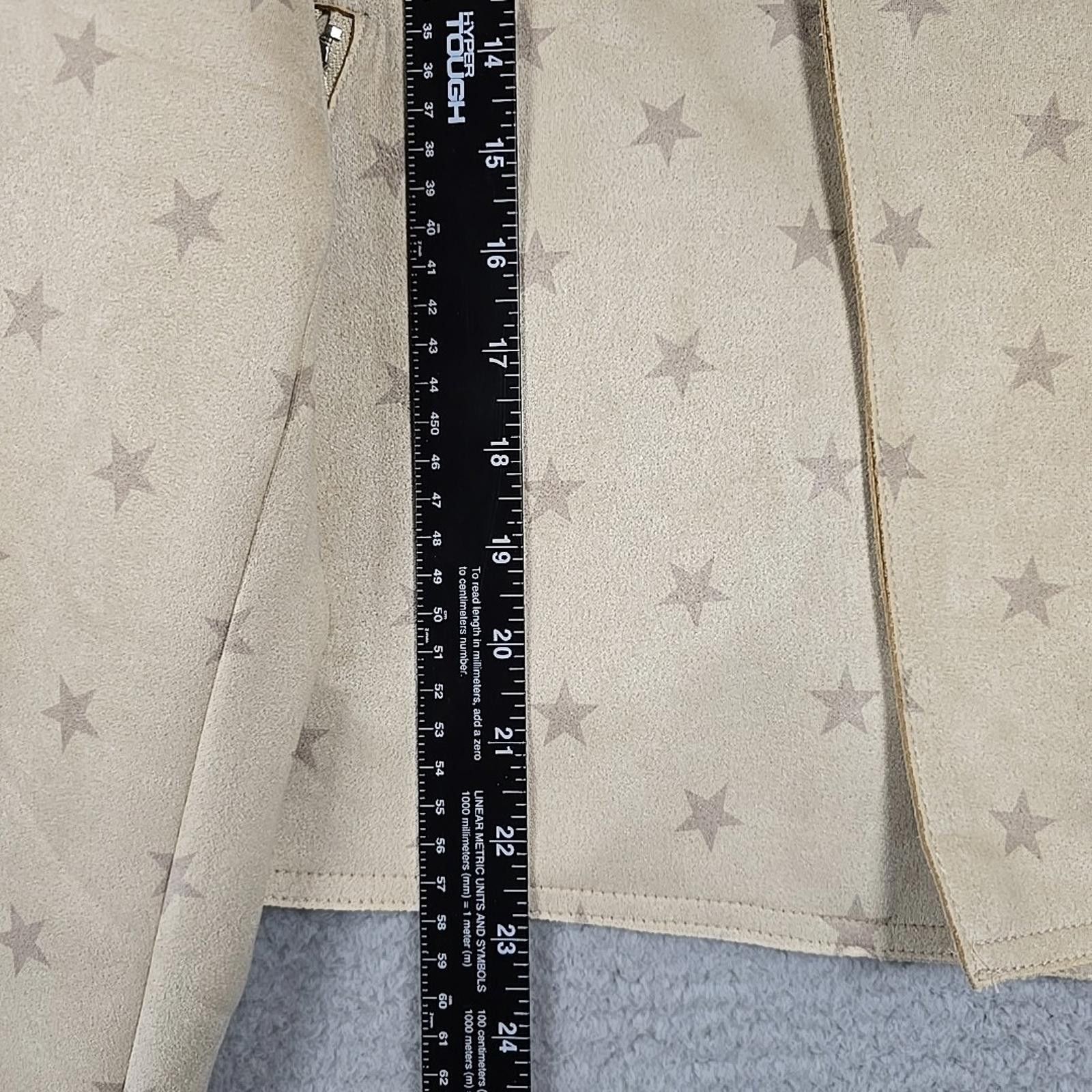 Cartoon Network Cato Jacket Cardigan Plus Sz 22/24W Beige/Star Faux Suede Size 4XL / US 24-26 - 11 Thumbnail