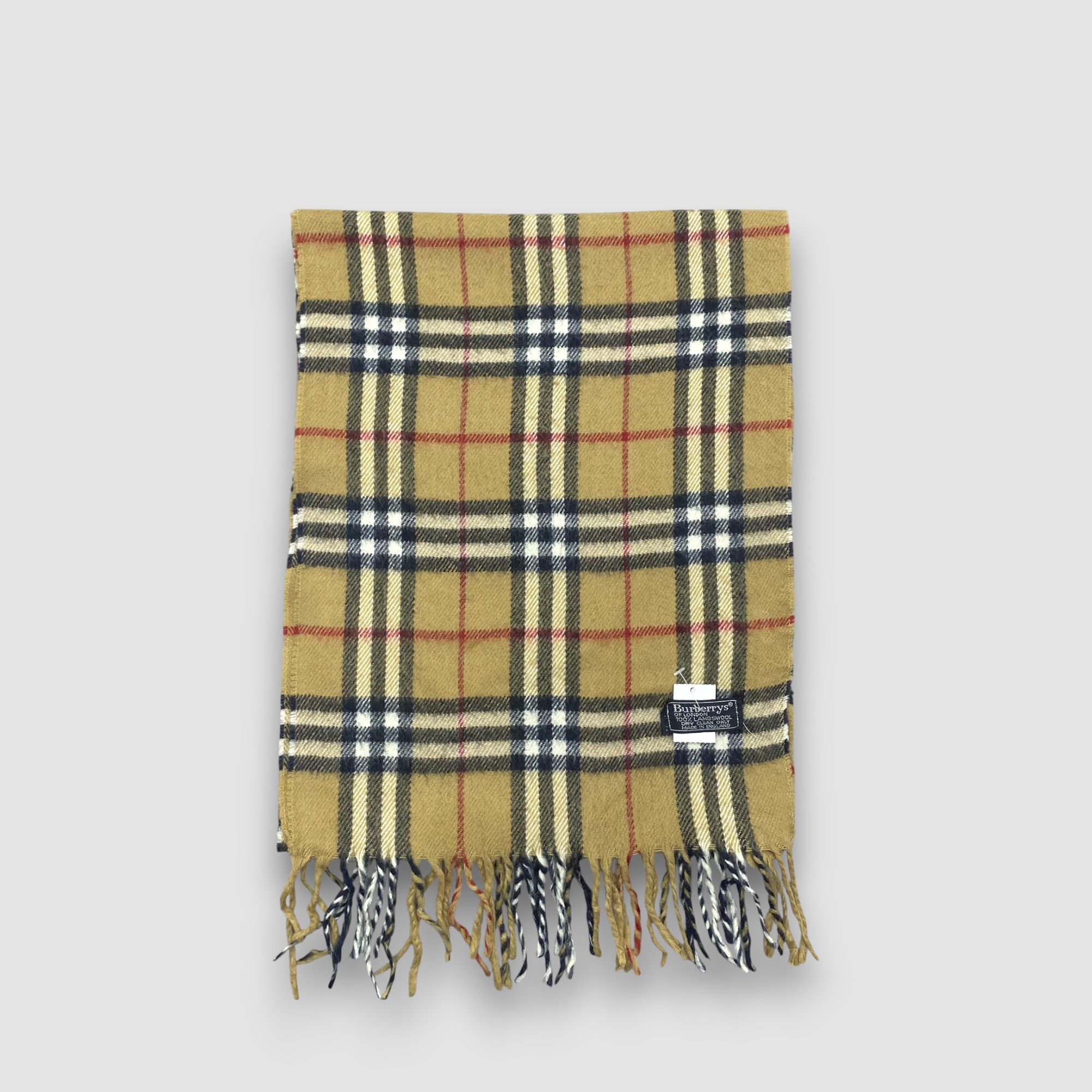 Burberry Vintage Burberry Scarf Muffler Wool Check Plaid Scarves Size ONE SIZE - 2 Thumbnail