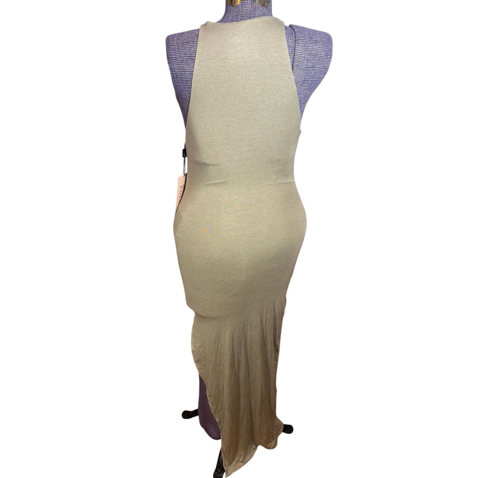 Other oh polly batch a taupe-10 7584 6 nwt maxi halter dress Size L / US 10 / IT 46 - 3 Thumbnail