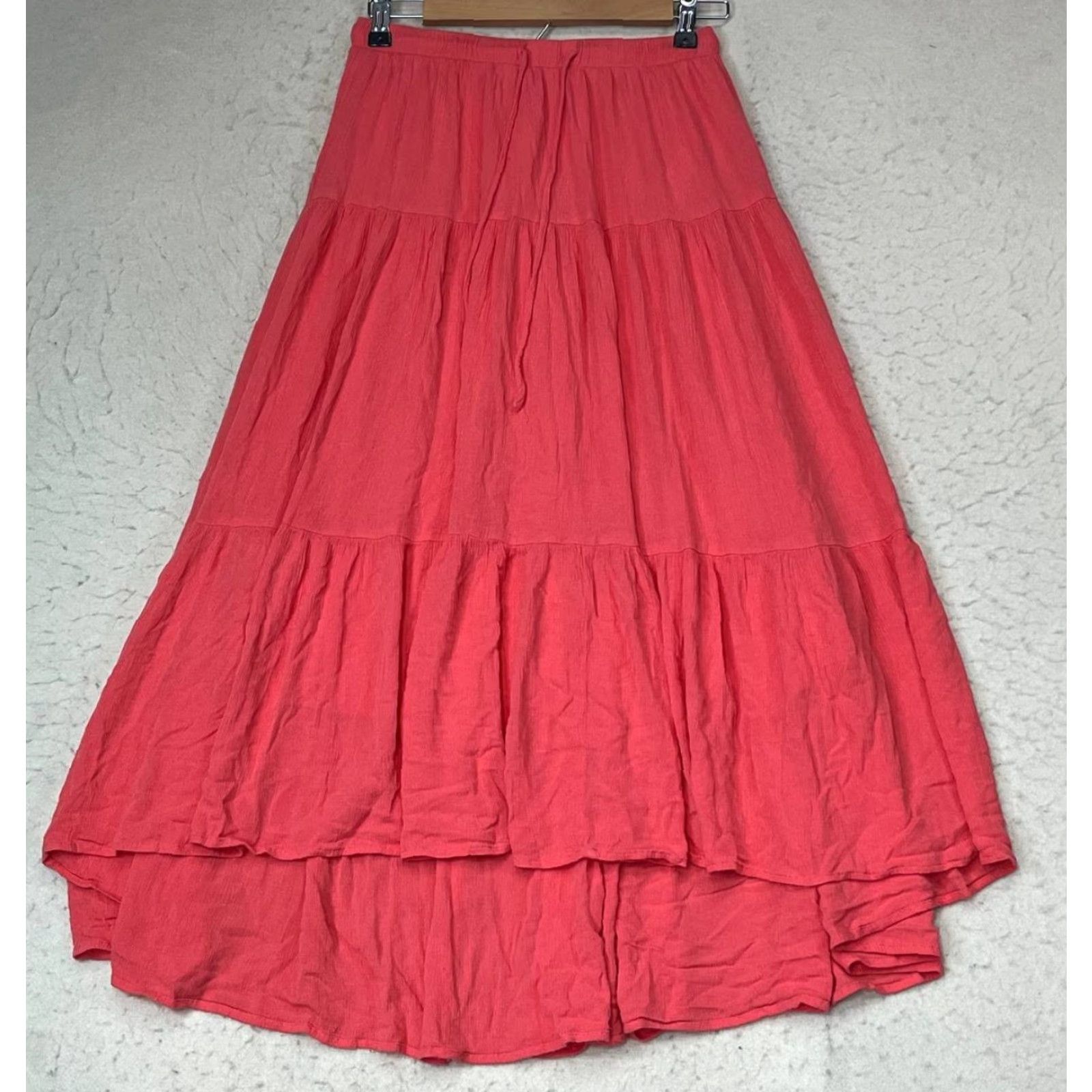 Z Supply Z Supply Skirt Women Pull On Orange Long Elastic Waist Lightweight Size S Size 28" / US 6 / IT 42 - 2 Thumbnail