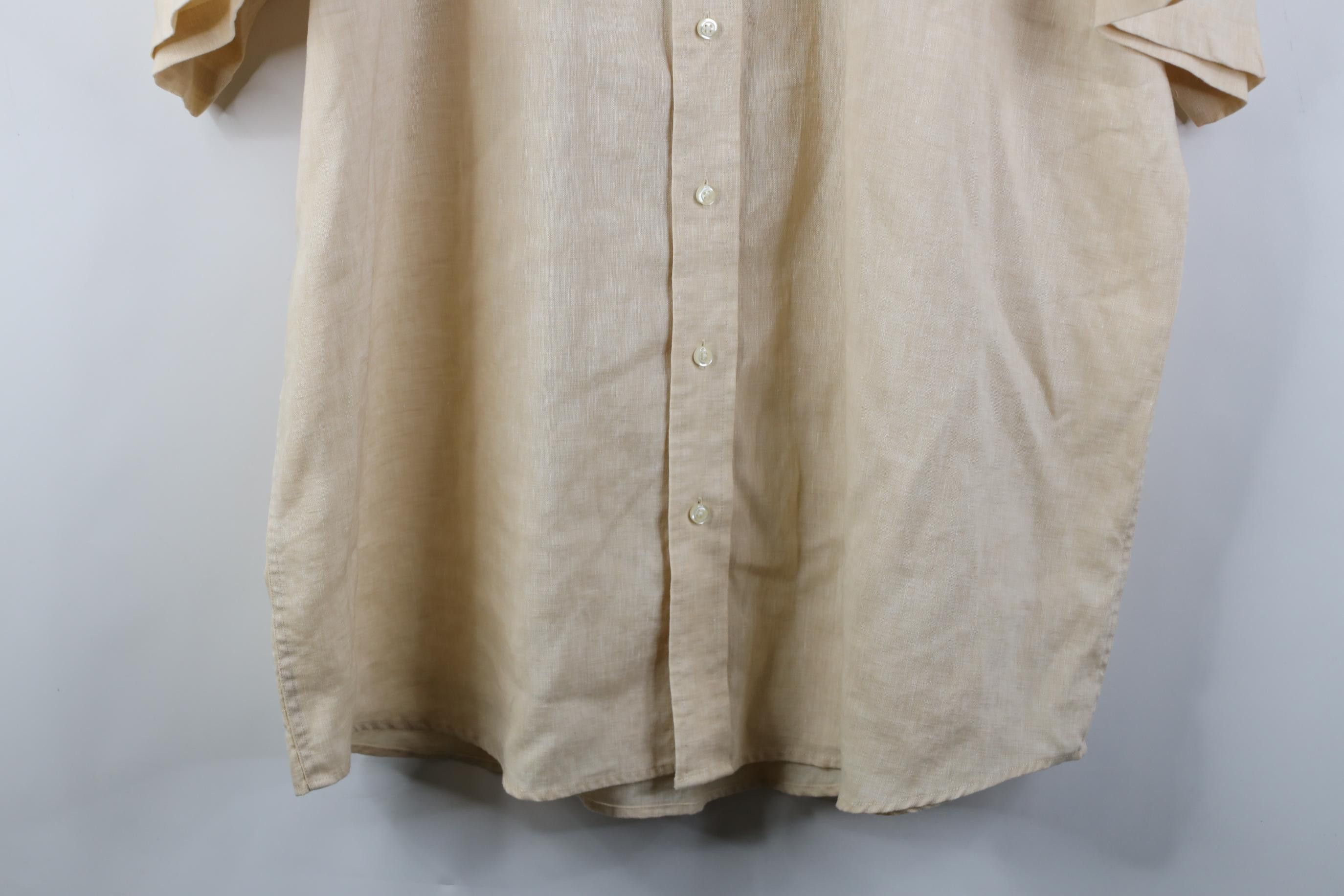 Jos. A. Bank Jos A Bank Baggy Linen Short Sleeve Collared Button Shirt Size US XL / EU 56 / 4 - 3 Thumbnail