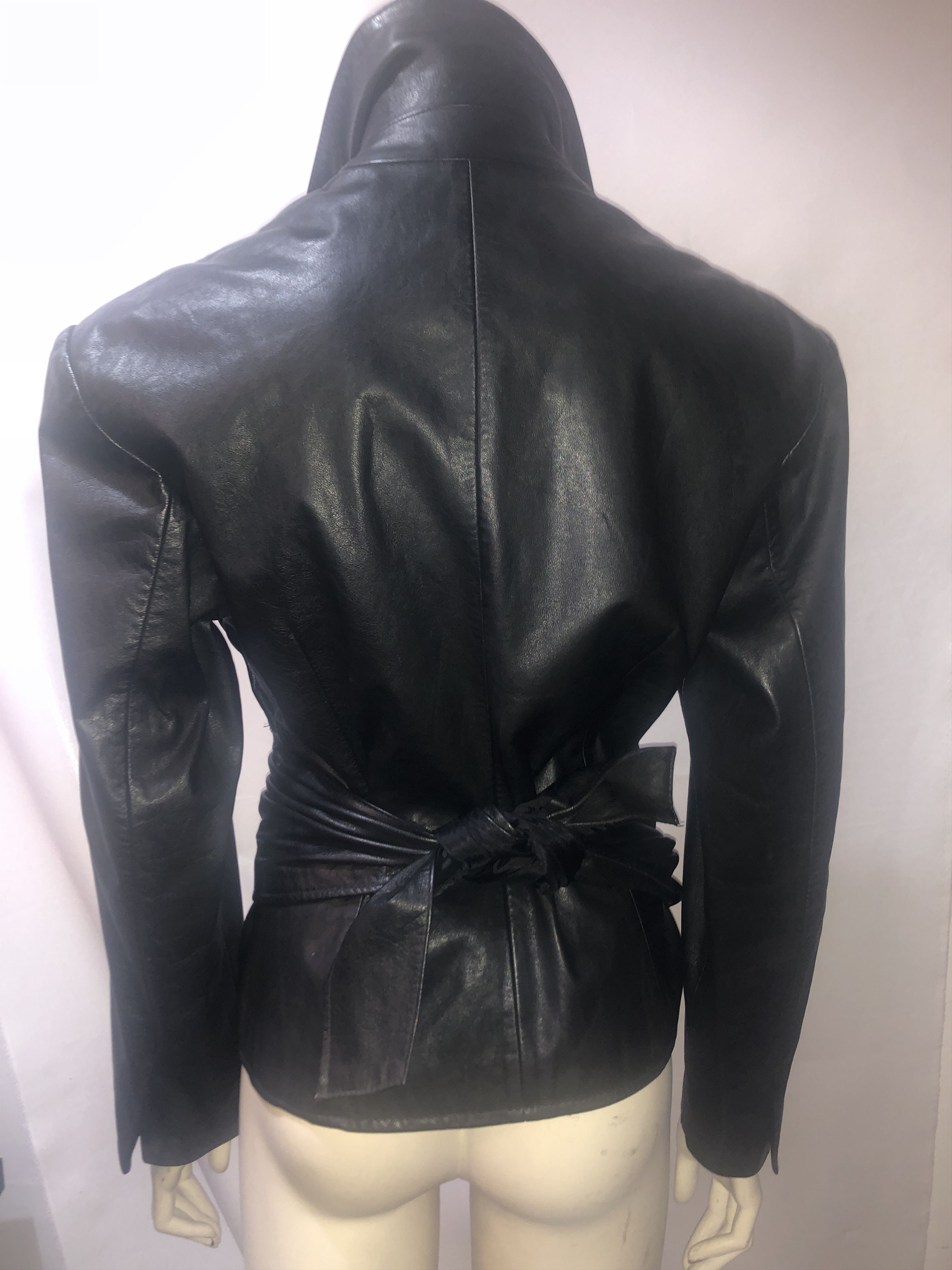 Calugi e Gianelli Metallic bra Bondage Leather Jacket Size L / US 10 / IT 46 - 7 Thumbnail
