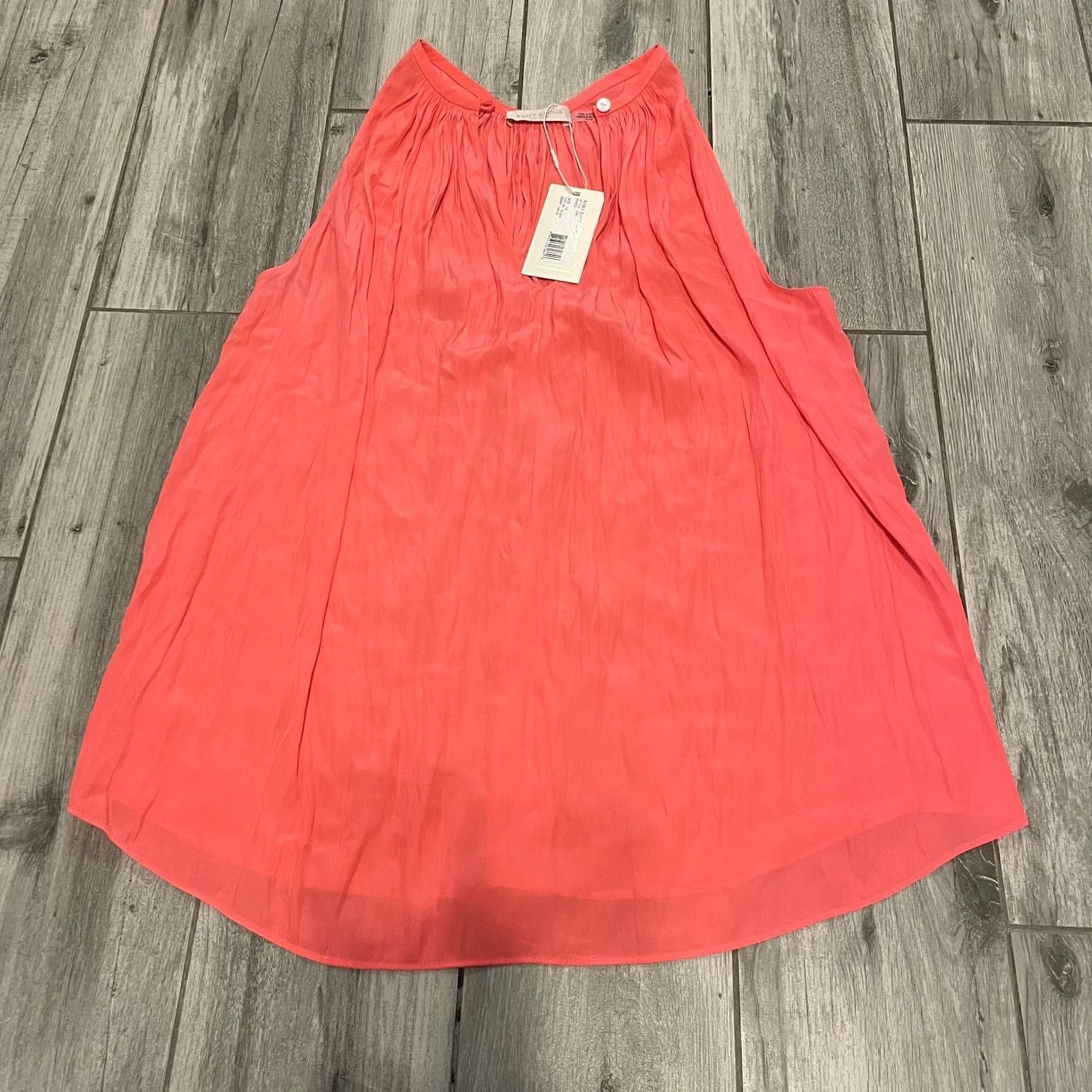 Ramy Brook NWT Ramy Brook Draped Pleated Sleeveless Long Halter Piper Top Pink Glow XS Womens XS Pink Ramie Glow Cruise Size XS / US 0-2 / IT 36-38 - 6 Thumbnail
