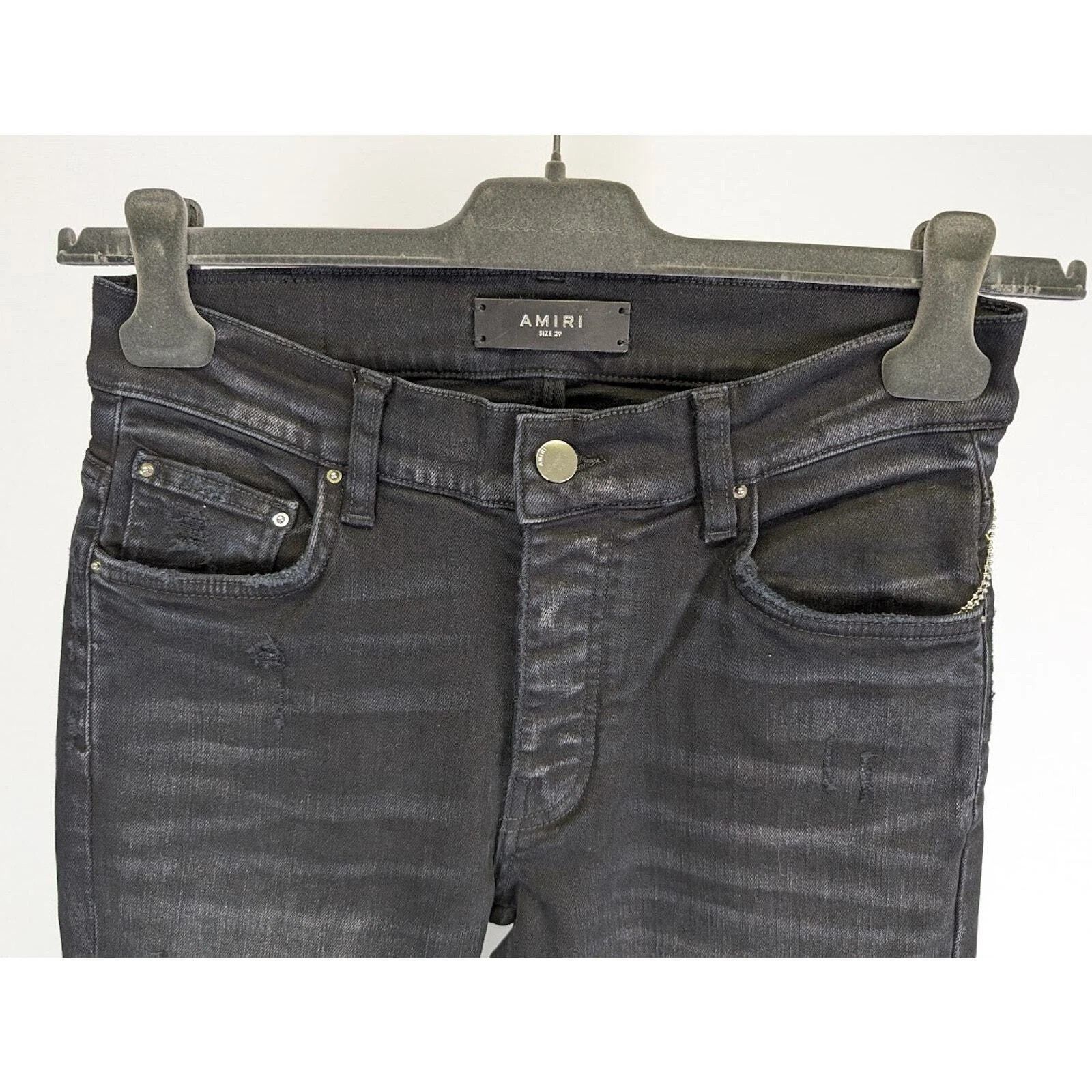 Amiri o1rshd1 Q:3 / Core Applique Jean in Aged Black Size US 36 / EU 52 - 11 Thumbnail