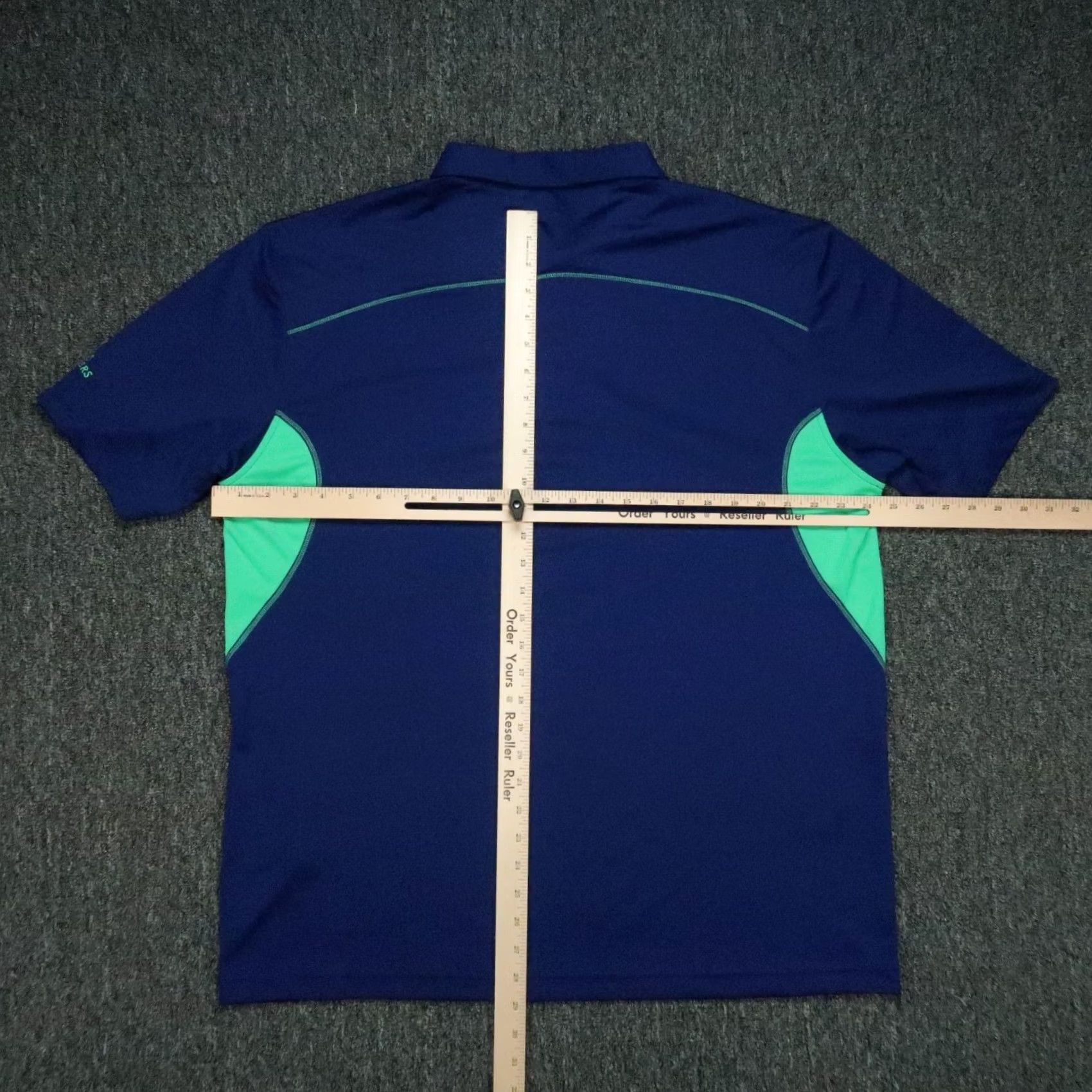 Vintage Masters Tech Shirt Mens XL Blue Green Performance Polo 2015 Golf Athletic Short Sleeve Button Collared VINTAGE: No Size US XL / EU 56 / 4 - 5 Thumbnail