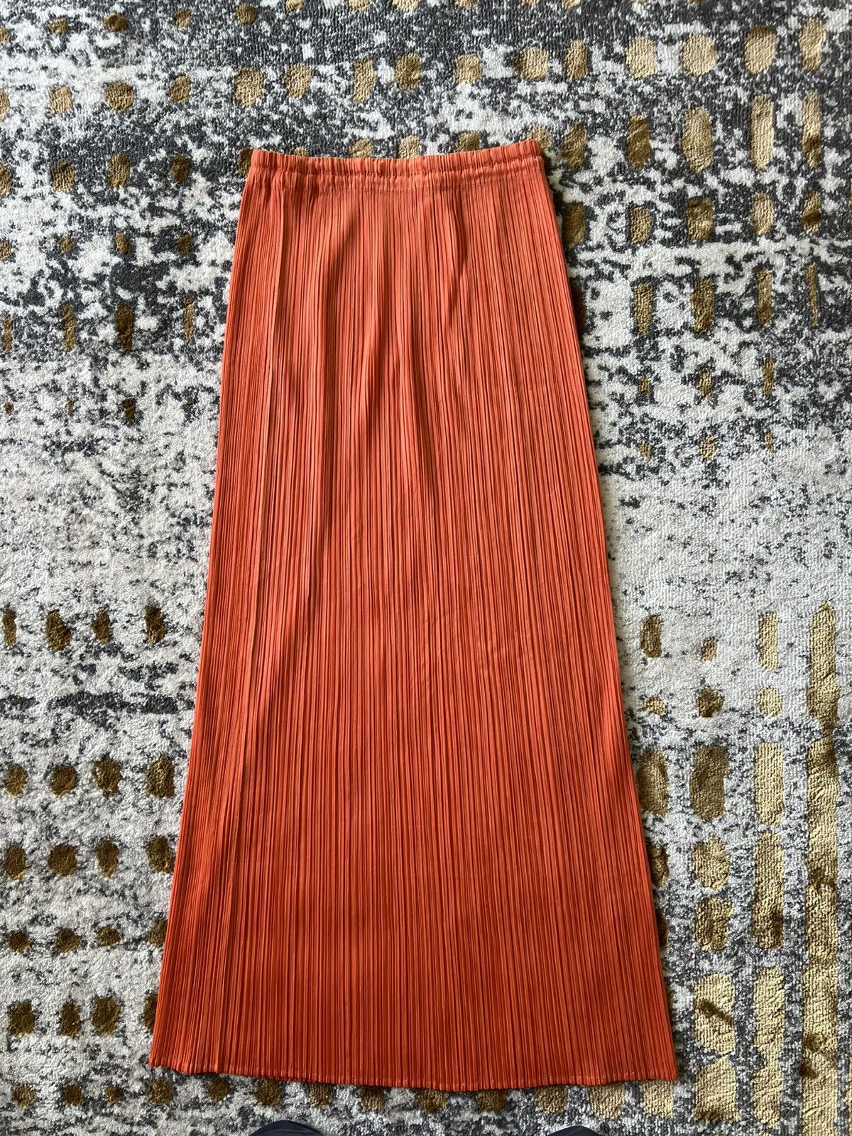 Pleats Please Issey Miyake Vintage Pleats Please Issey Miyake orange skirt Size 22" - 6 Thumbnail
