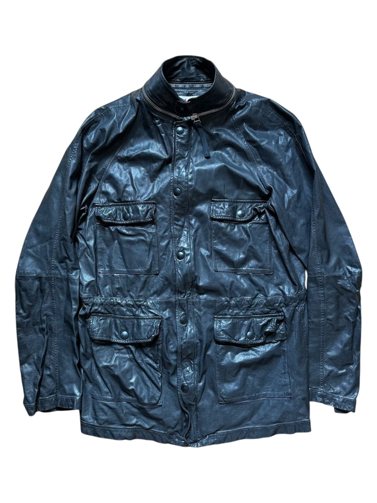Marni Glossy Leather Oiler Biker Jacket Size US L / EU 52-54 / 3 - 1 Thumbnail