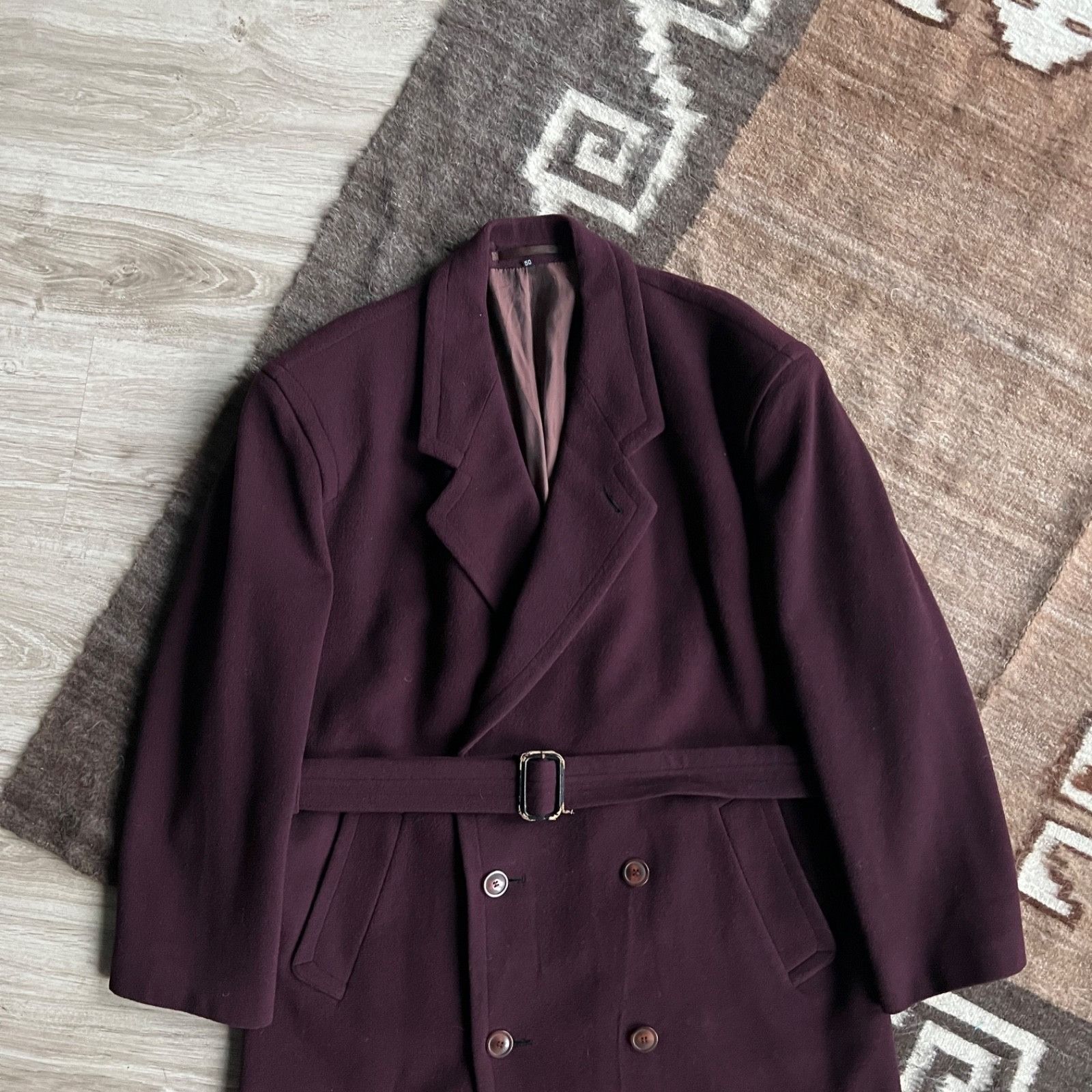 Vintage Massimo Datti Vintage Wool Cashmere Belted Coat 9700AC Size US L / EU 52-54 / 3 - 2 Thumbnail